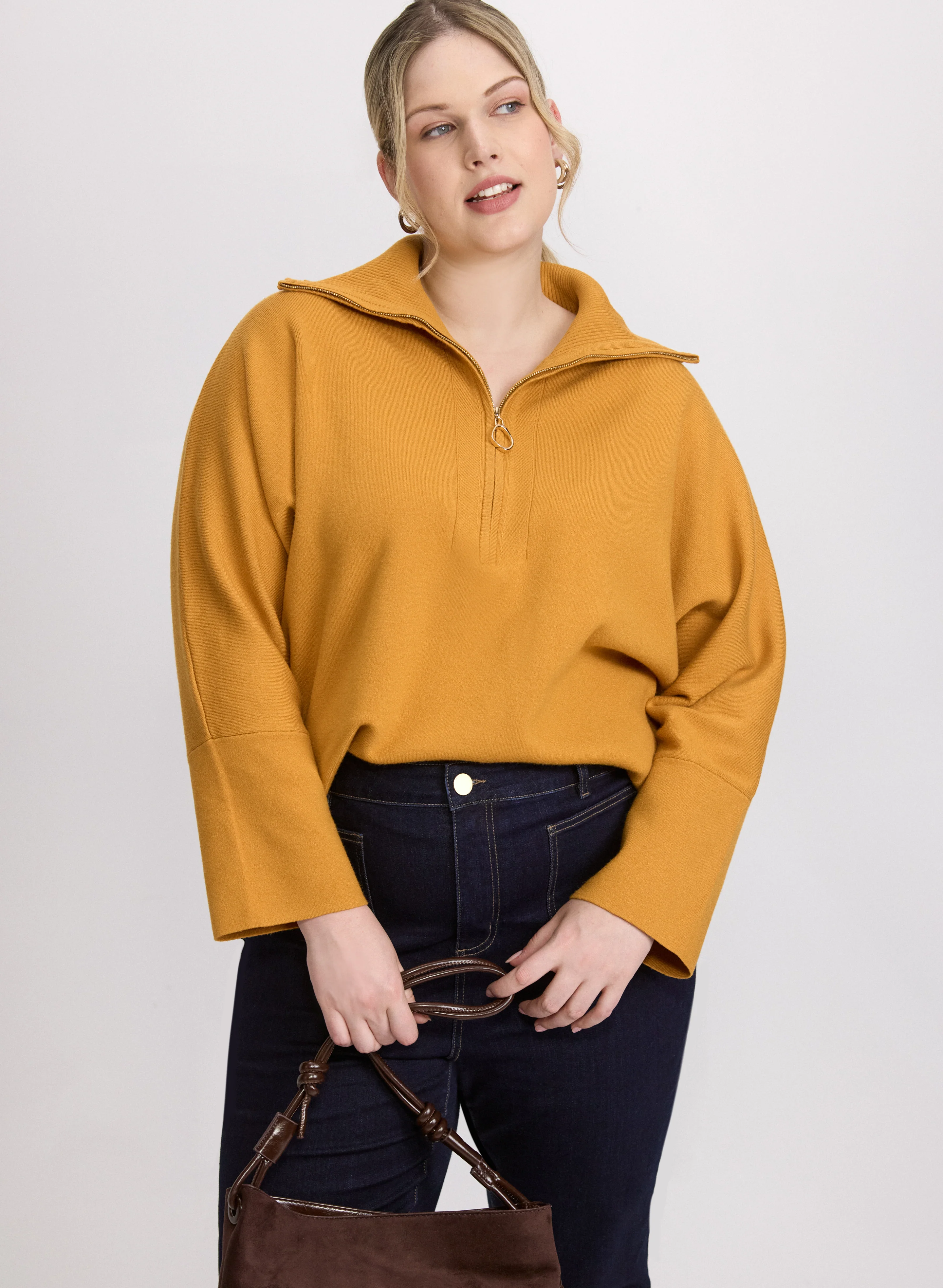 Joseph Ribkoff - Zip-Up Pullover Sweater
