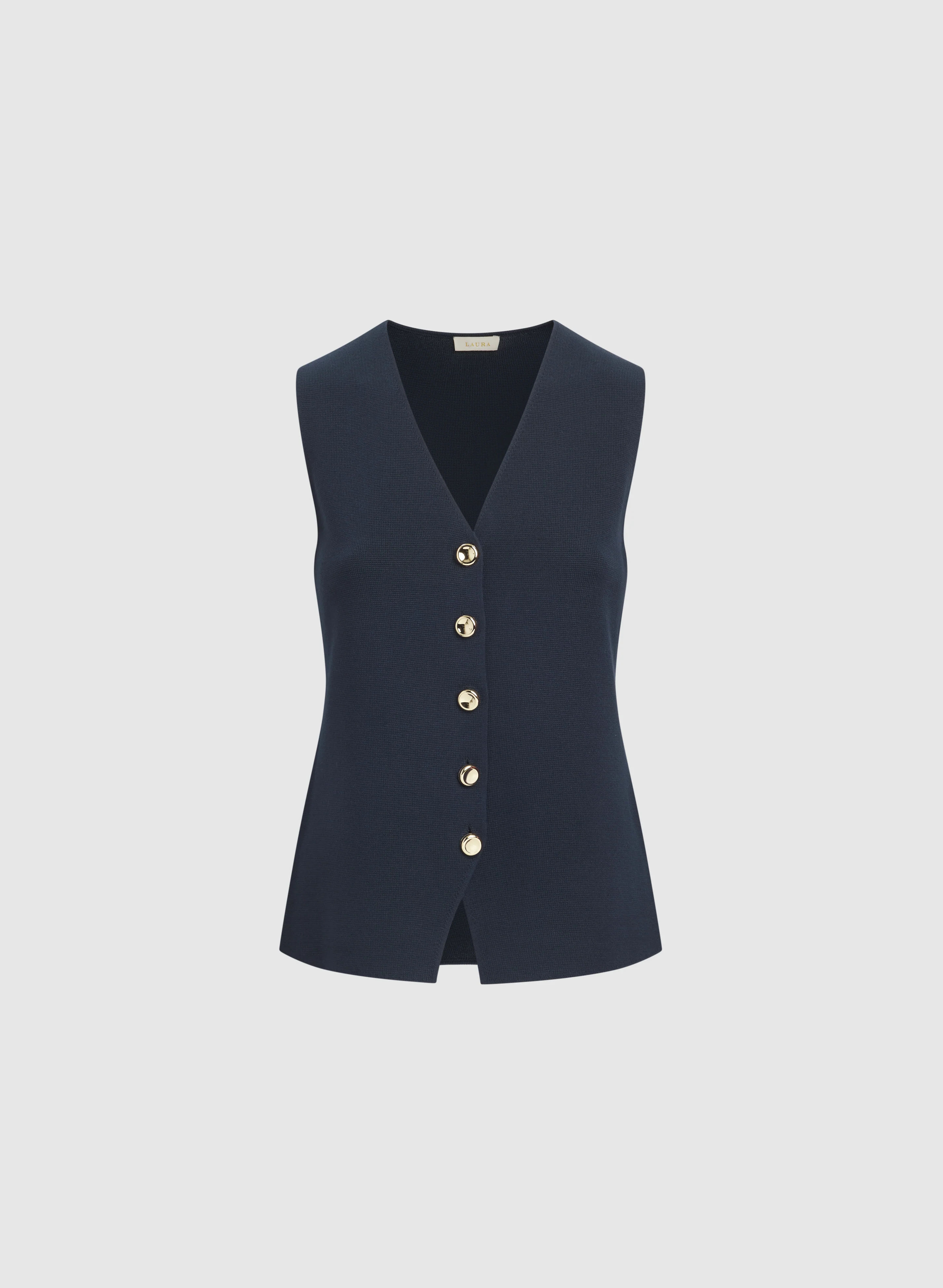 Knit Button-Down Vest - Image 6