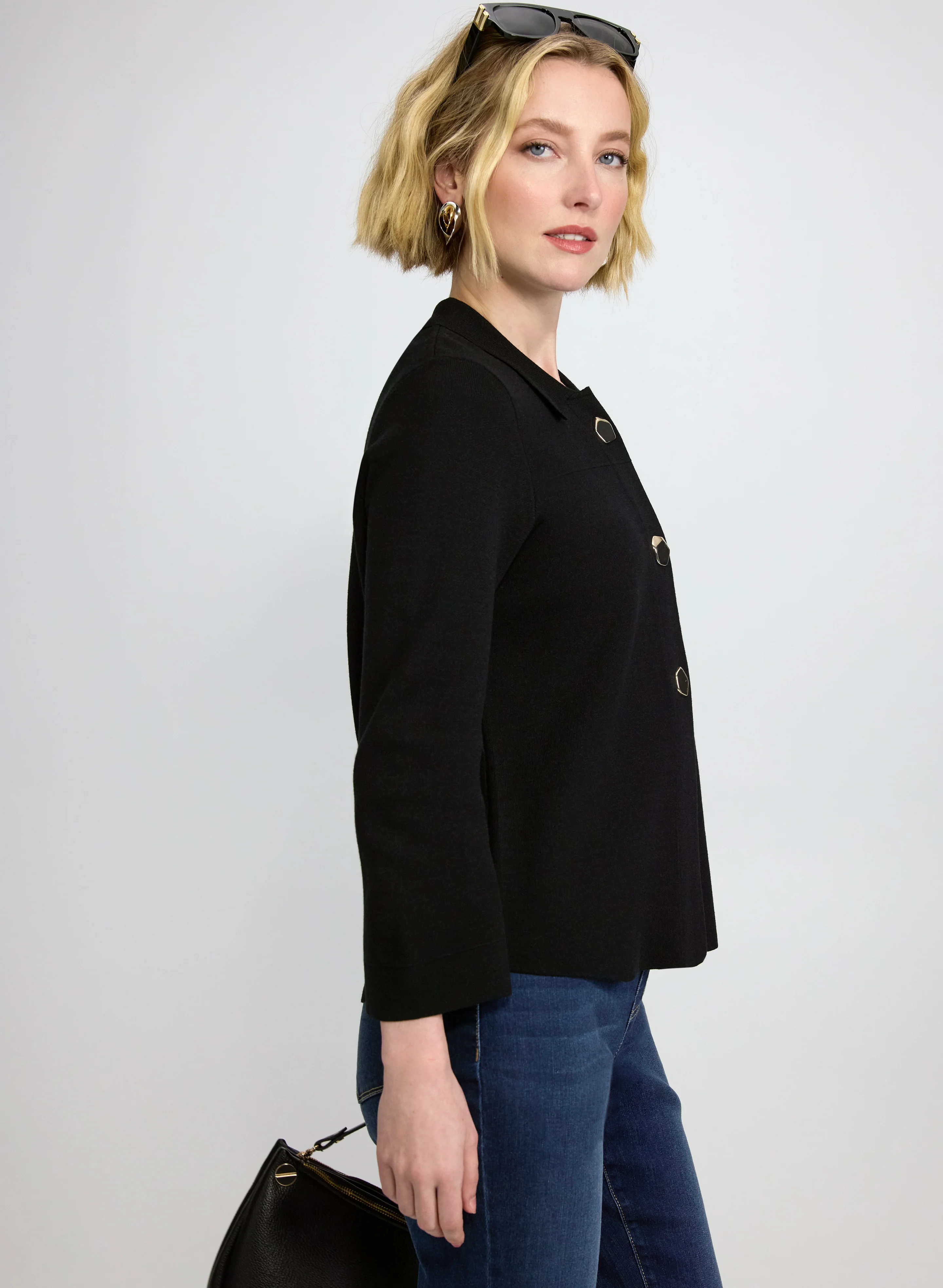 Knit Half-Button Sweater - Image 2