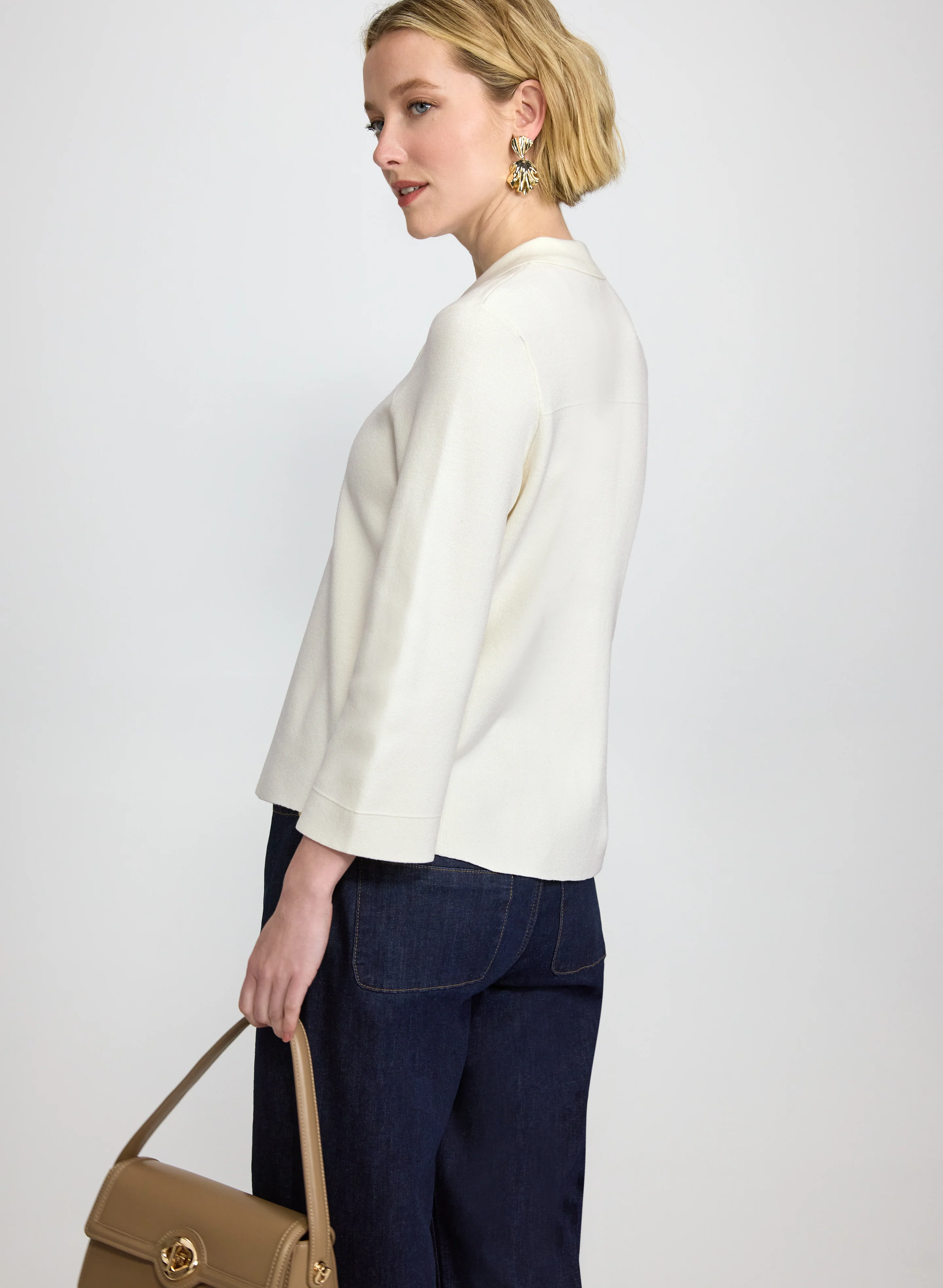 Knit Half-Button Sweater - Image 3