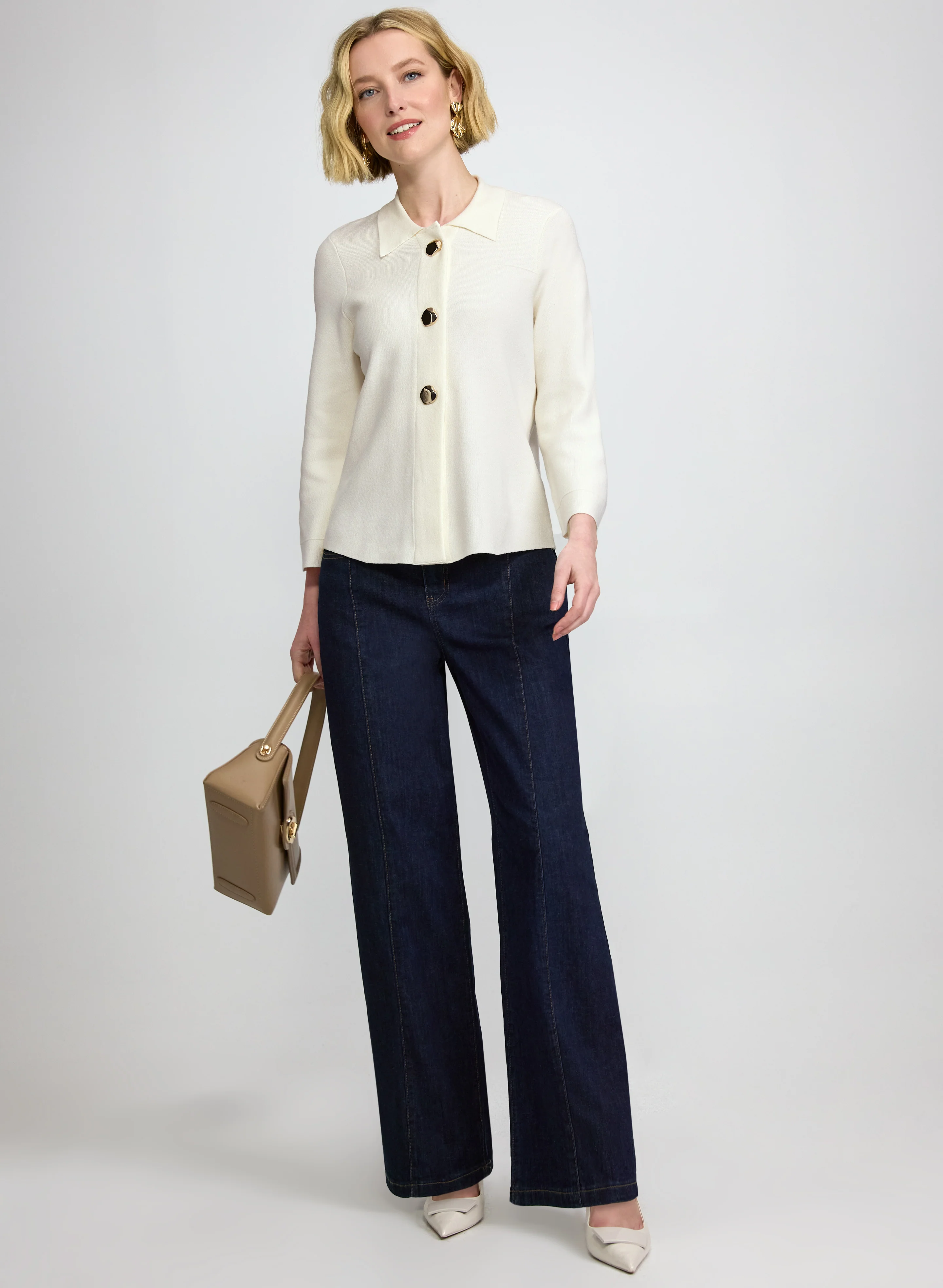 Knit Half-Button Sweater - Image 4