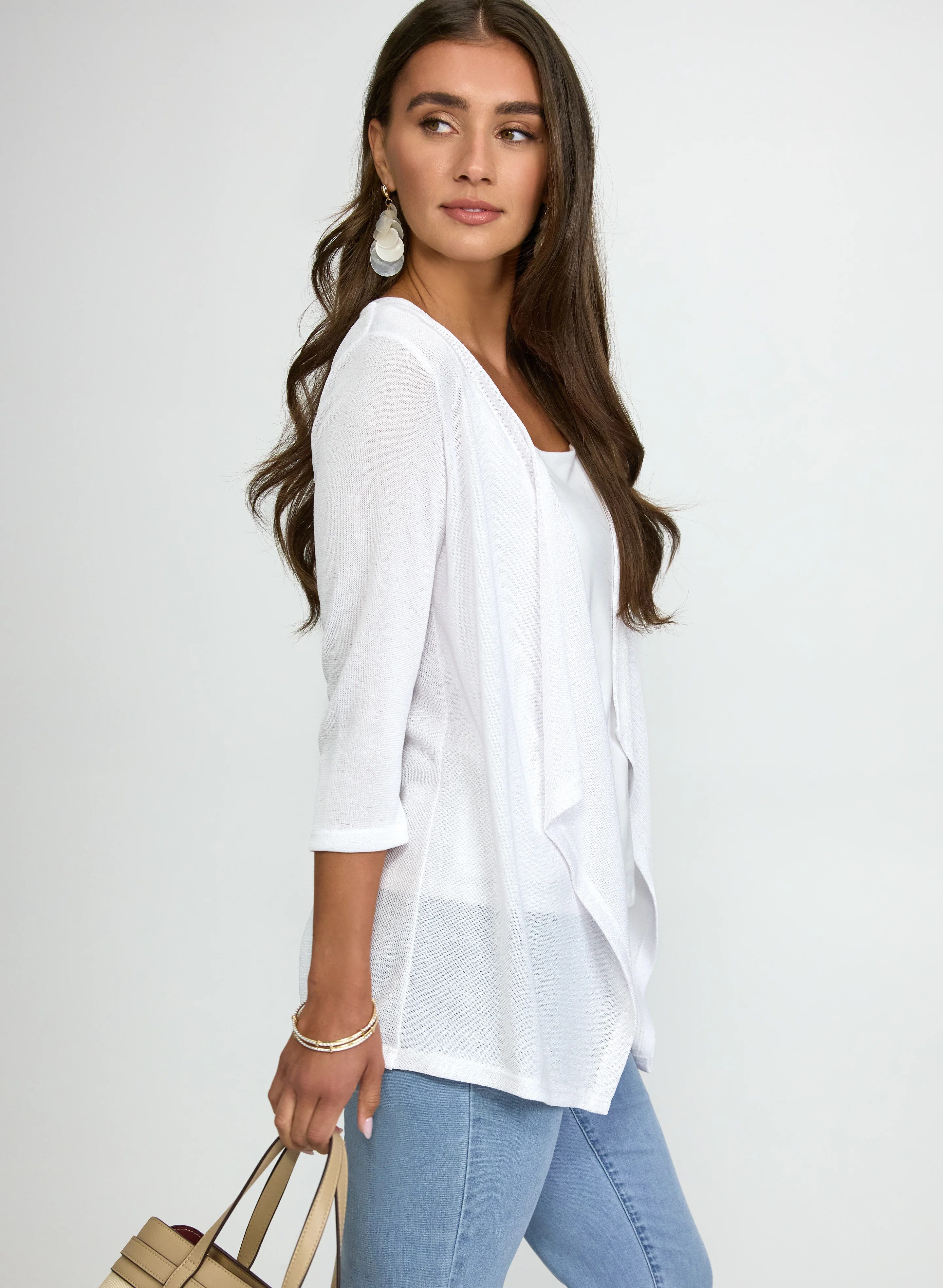 Knit Open-Front Cardigan