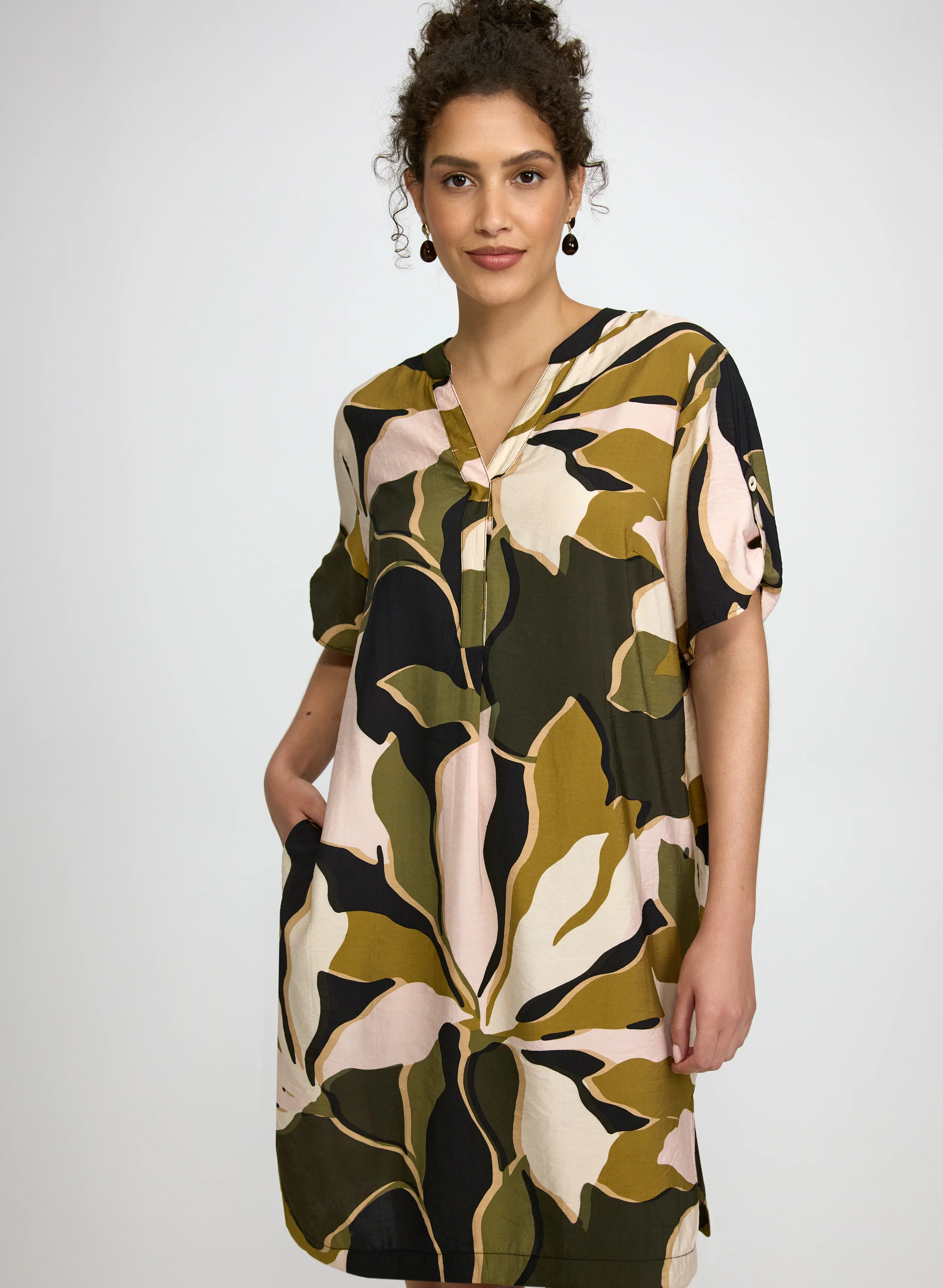 Leaf Print Dress - Image 3