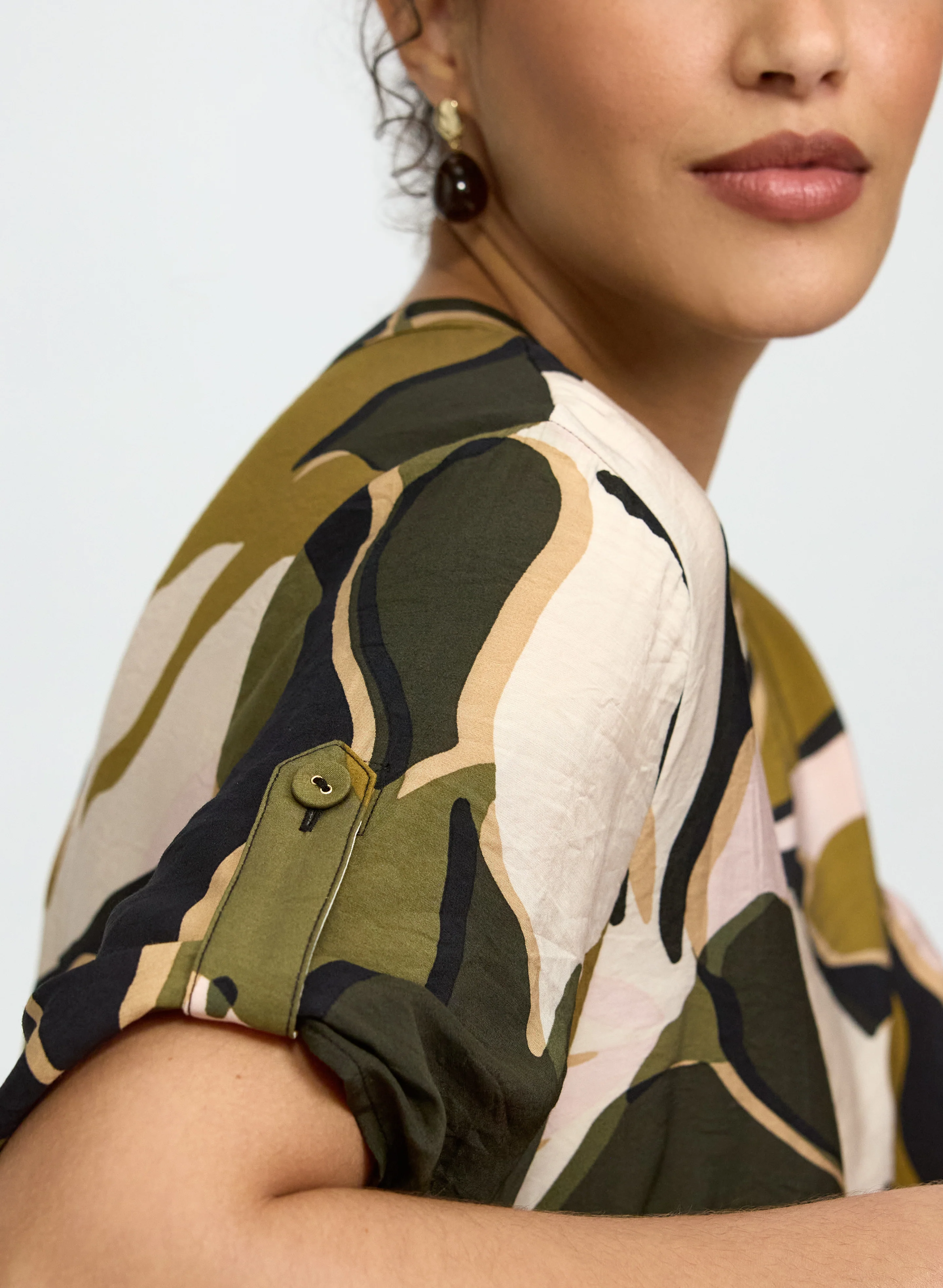 Leaf Print Dress - Image 4