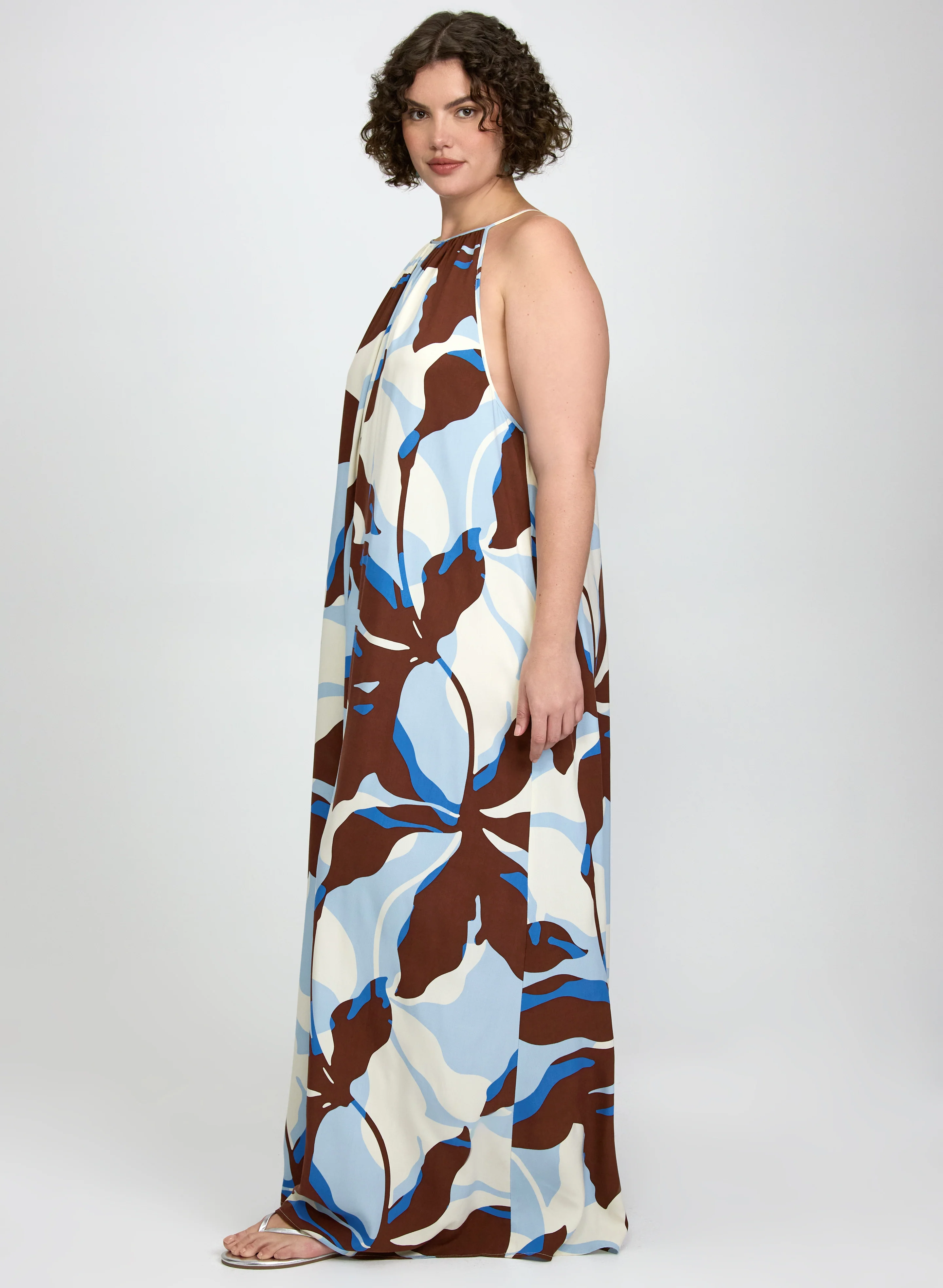 Leaf Print Maxi Dress - Image 5