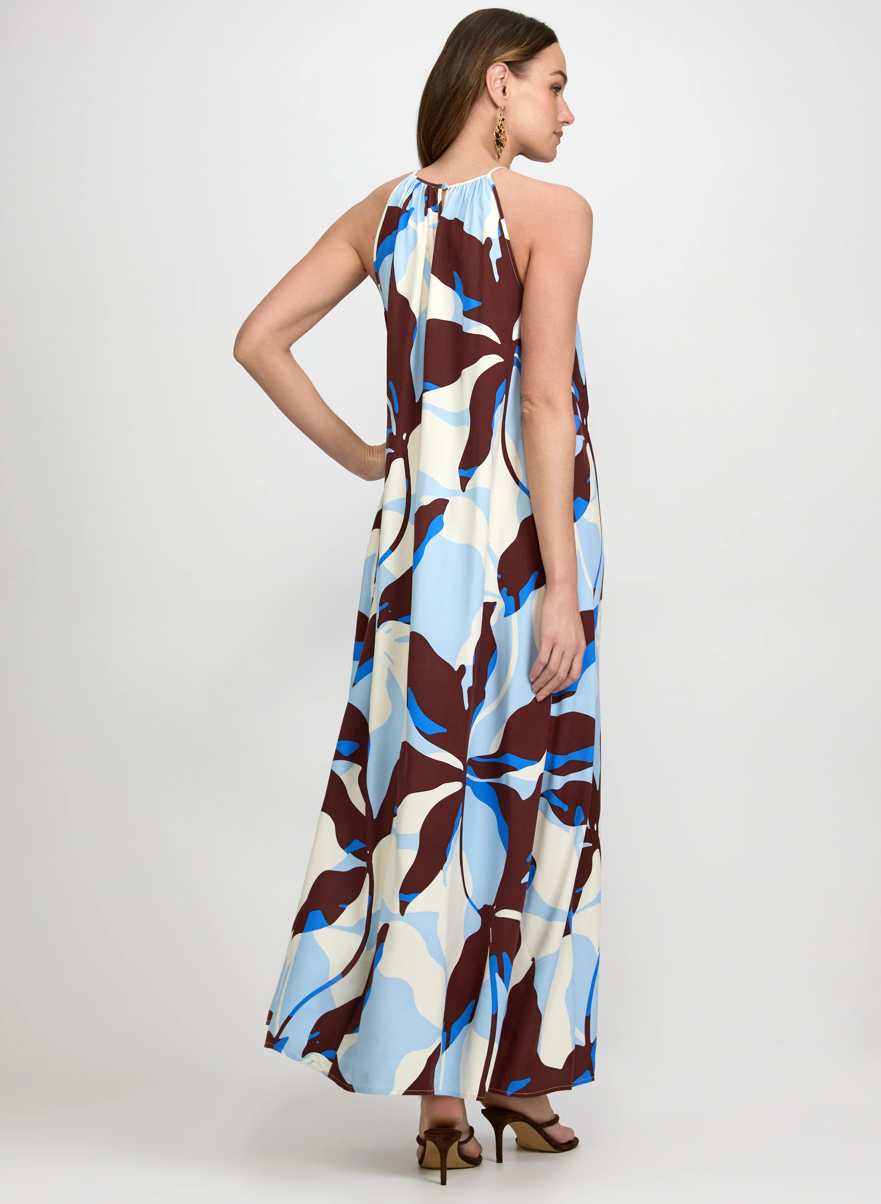 Leaf Print Maxi Dress - Image 4