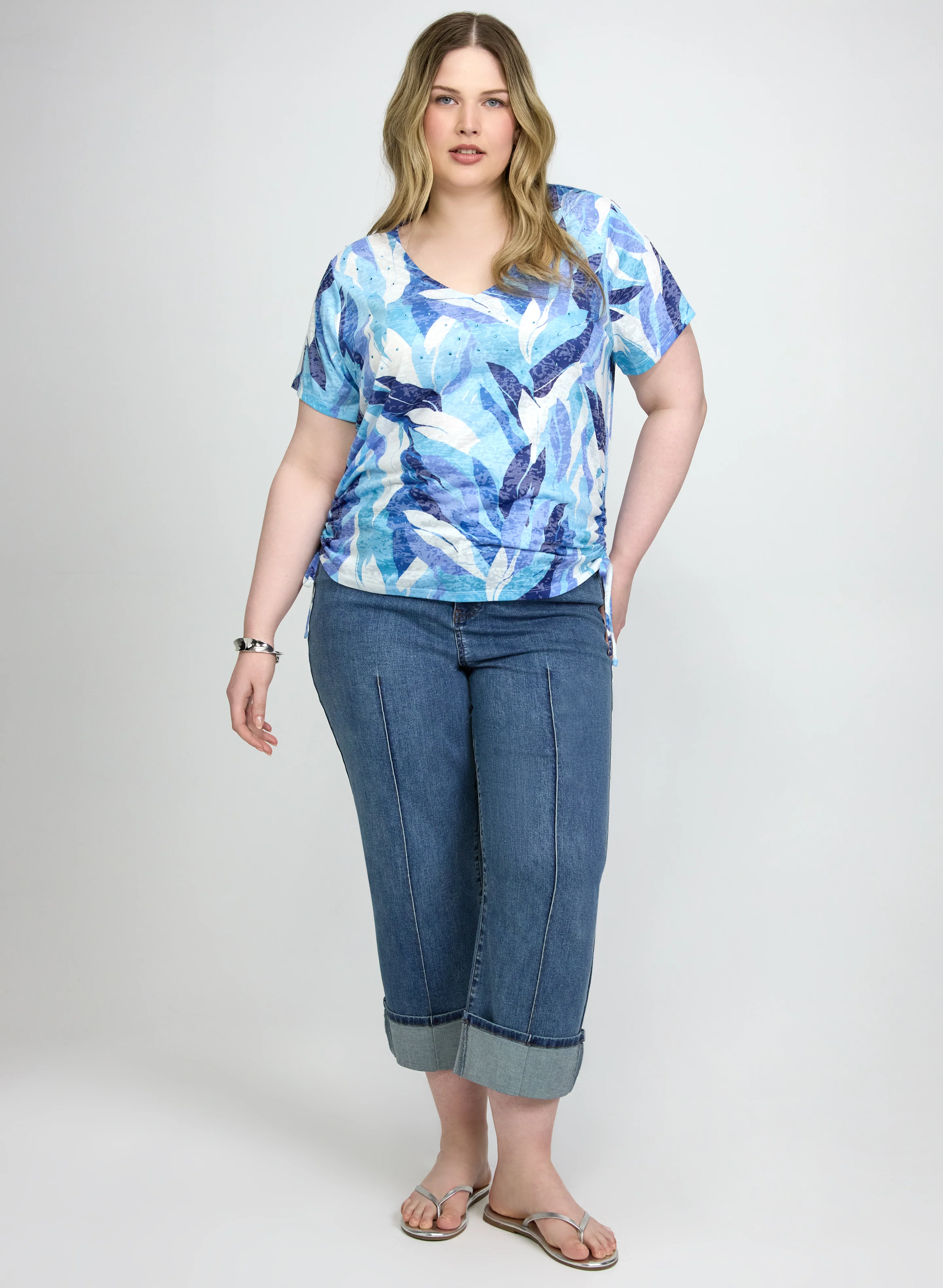 Leaf Print T-Shirt - Image 3