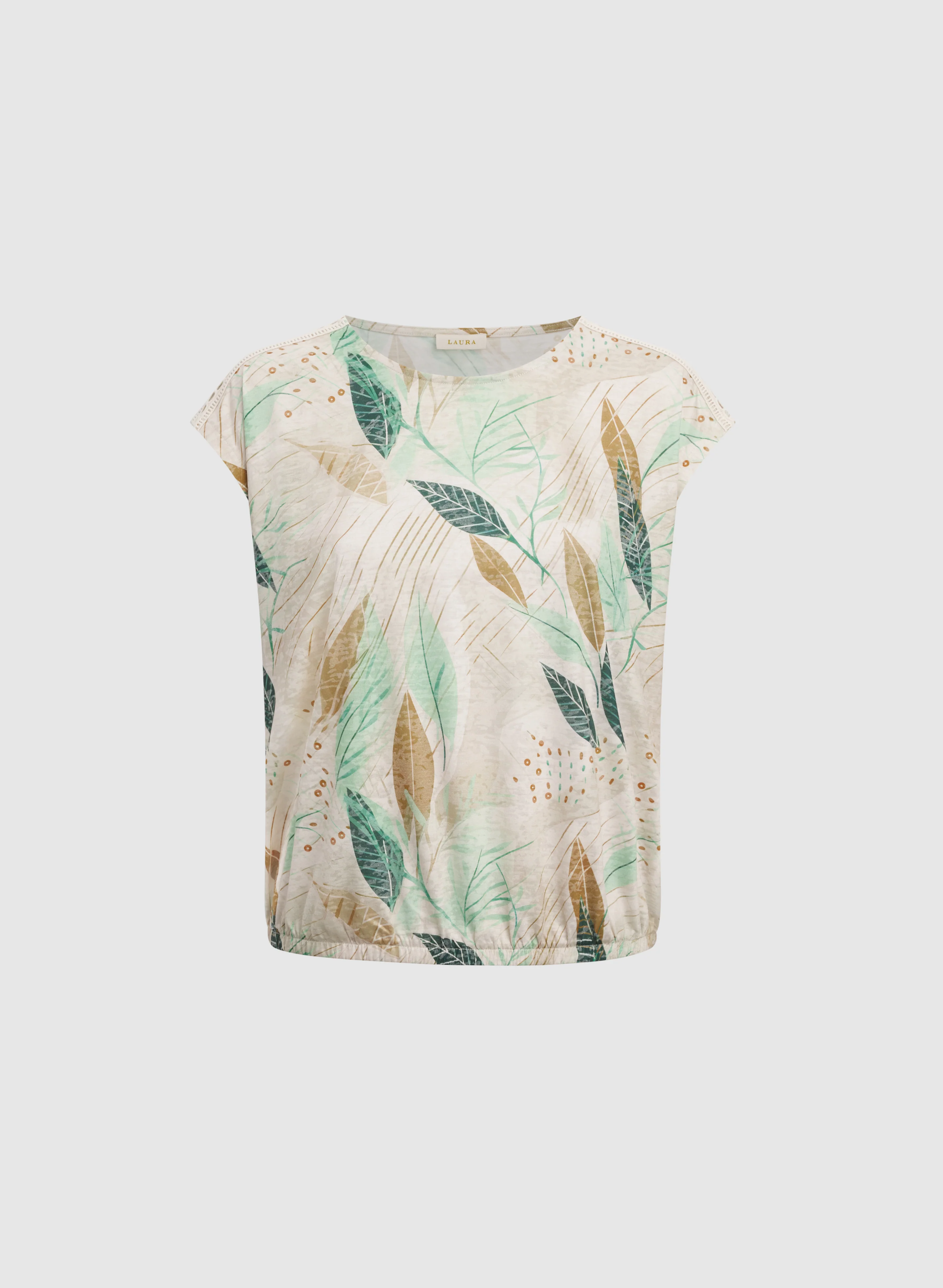 Leaf Print T-Shirt - Image 6