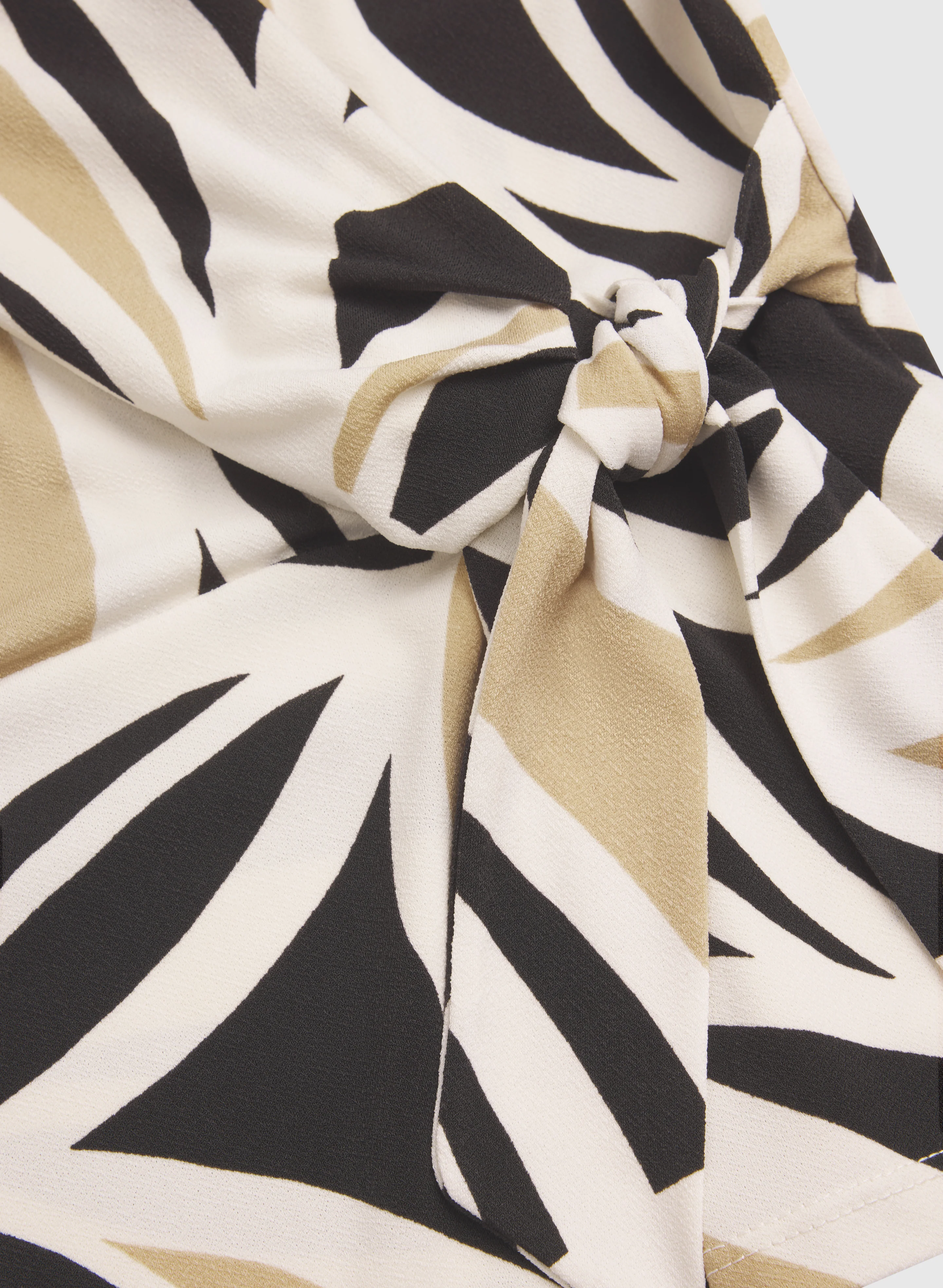 Leaf Print Wrap Top - Image 7
