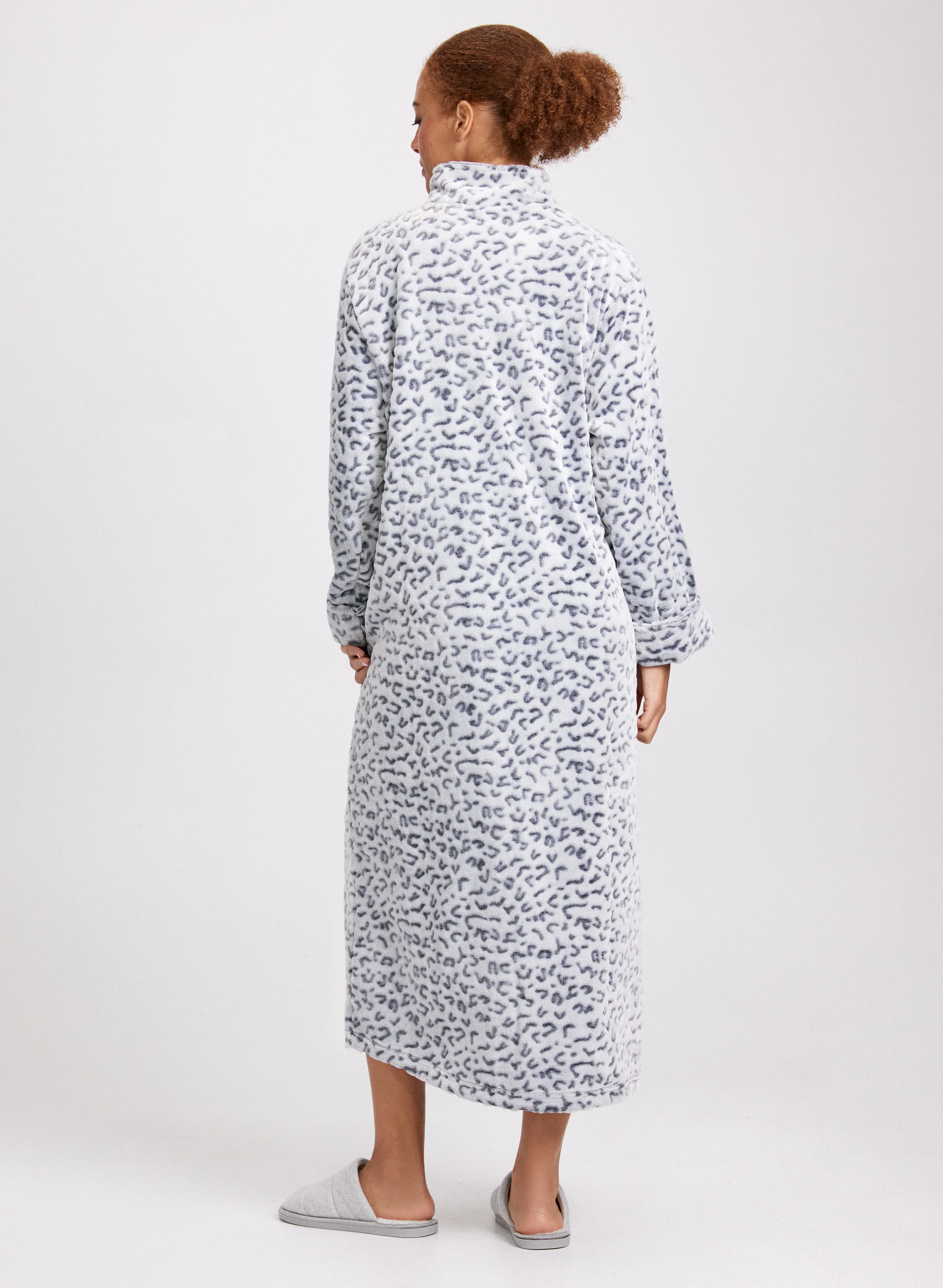 Leopard Print Zip-Front Robe - Image 3