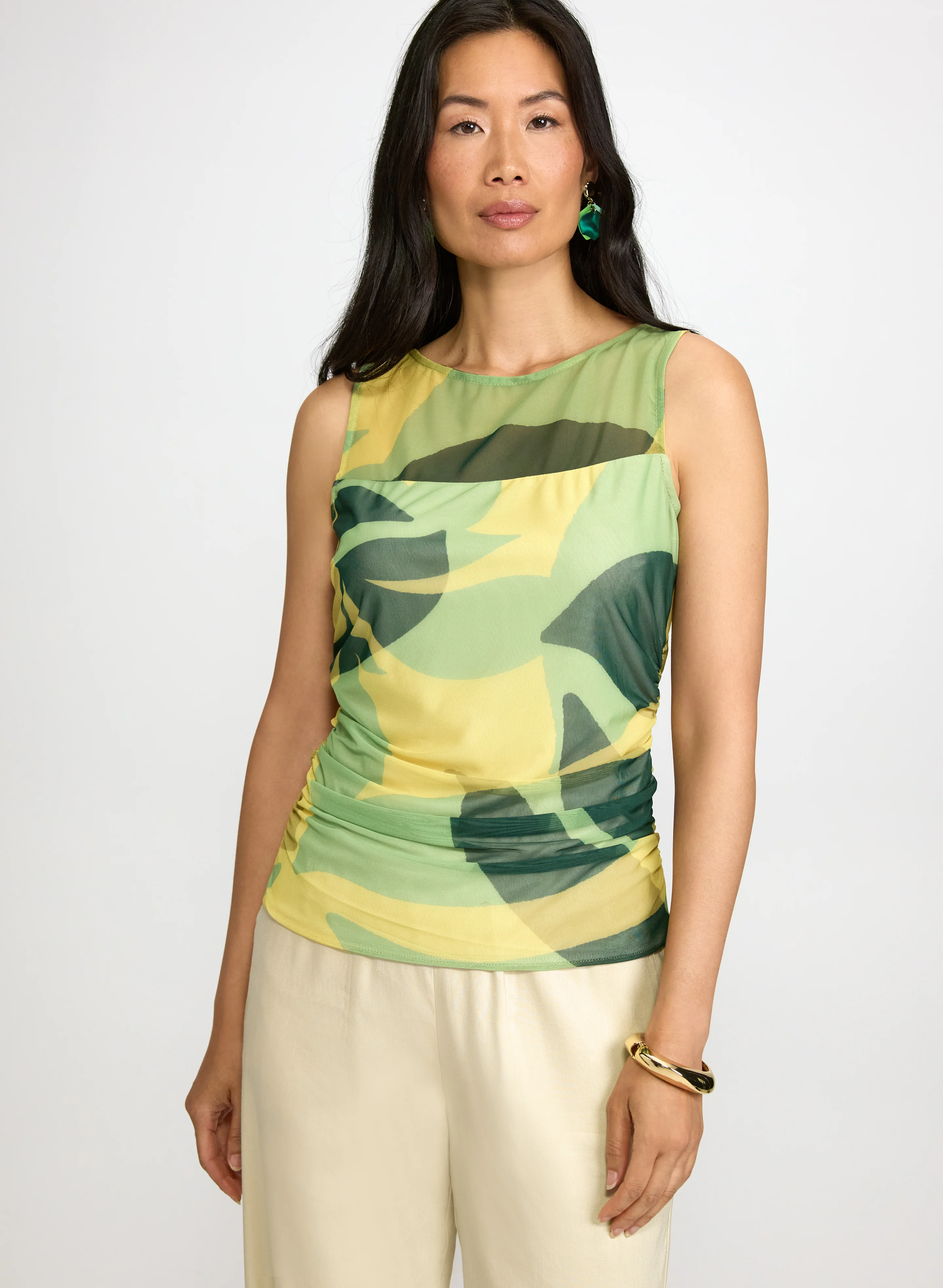 Mesh Abstract Tank Top