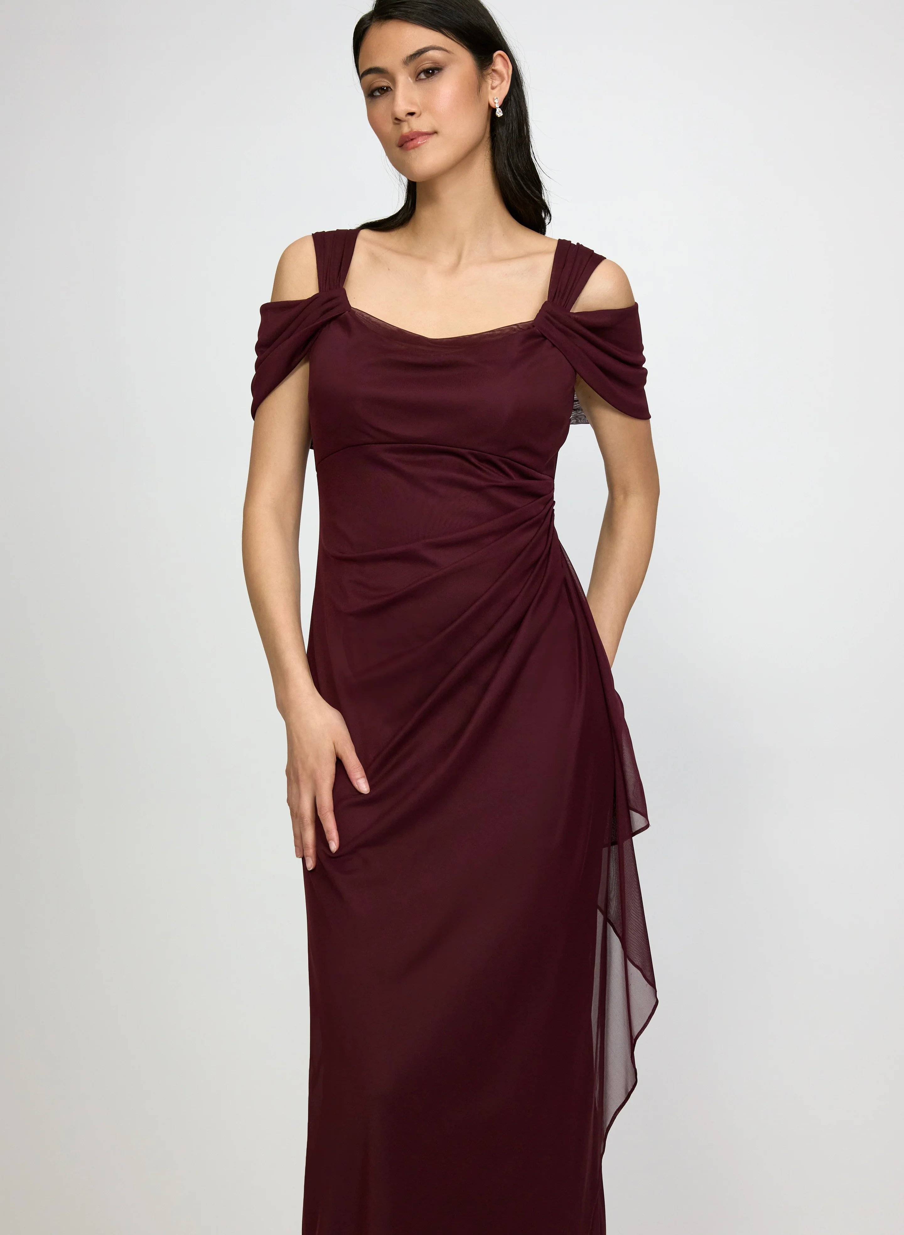 Mesh Cowl Neck Dress - Image 5