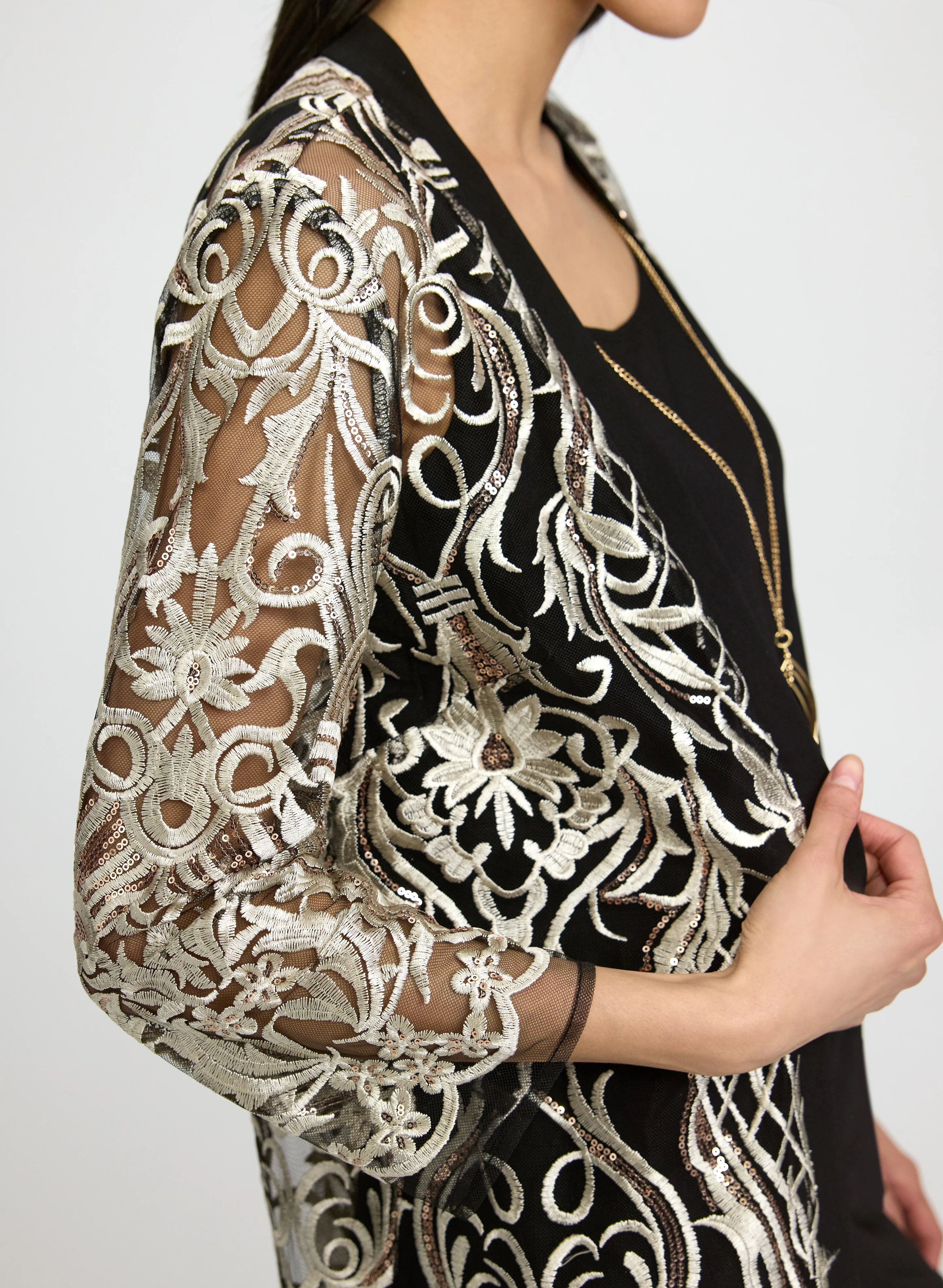 Mesh Jacket, Top & Pants Set - Image 9