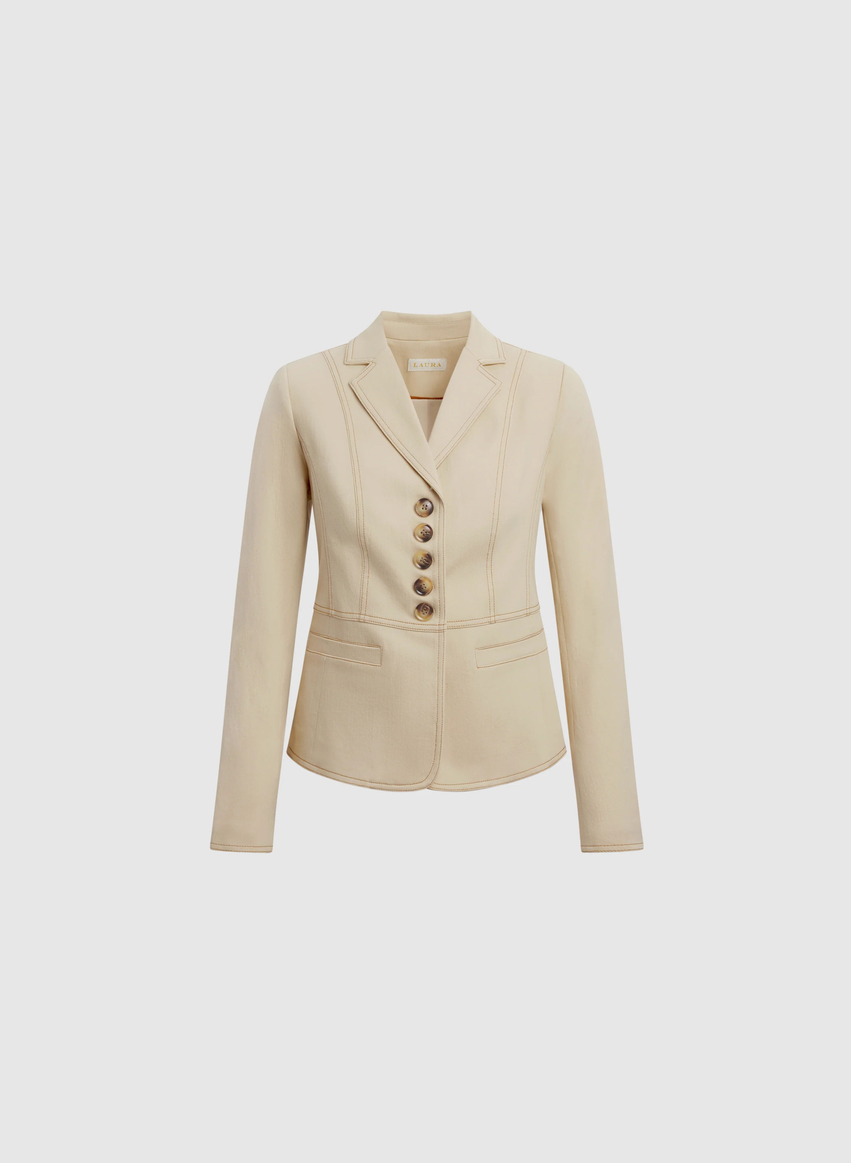 Notched Lapel Button Jacket - Image 6