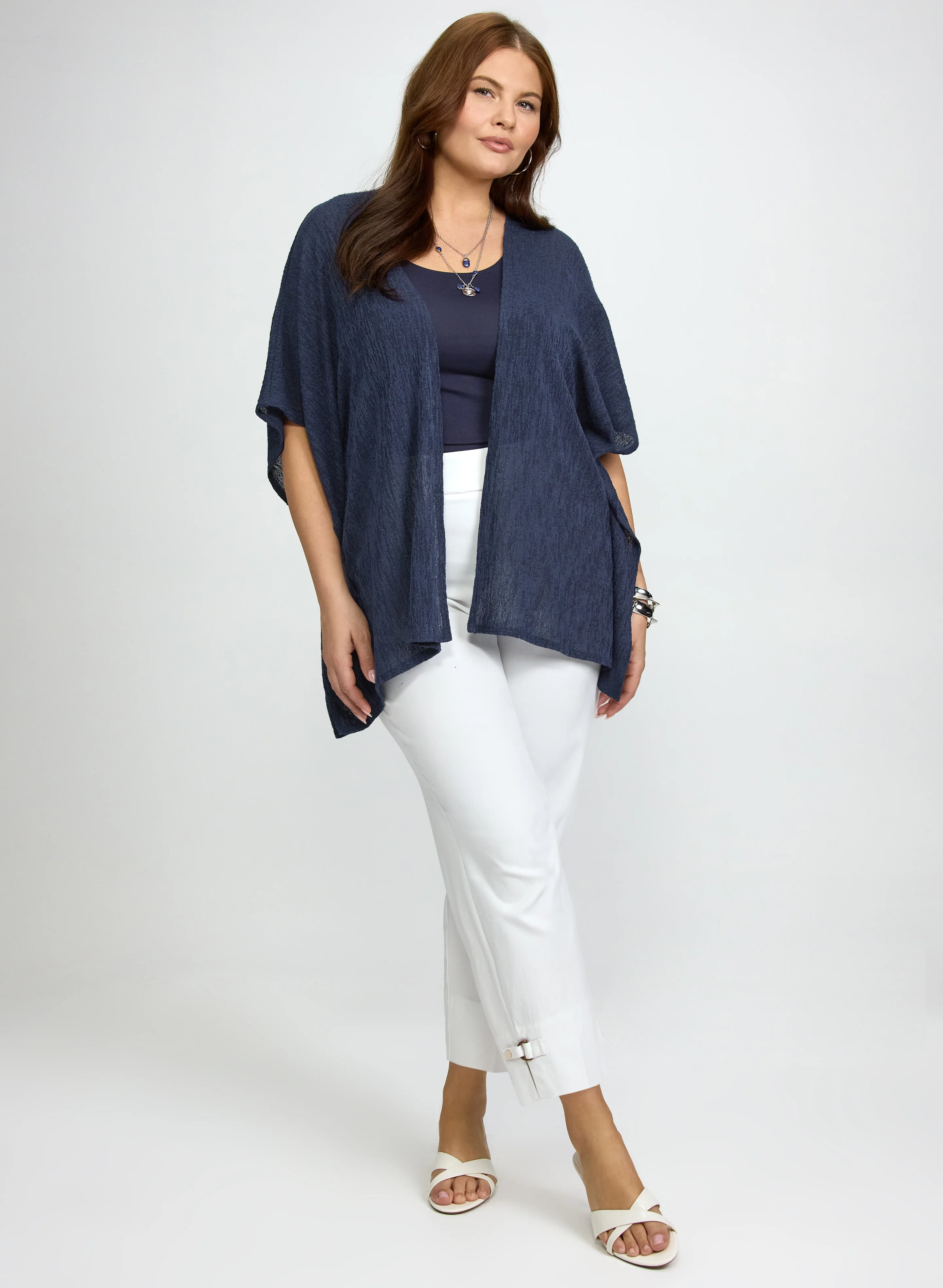Open Melange Knit Cover-Up - Image 3