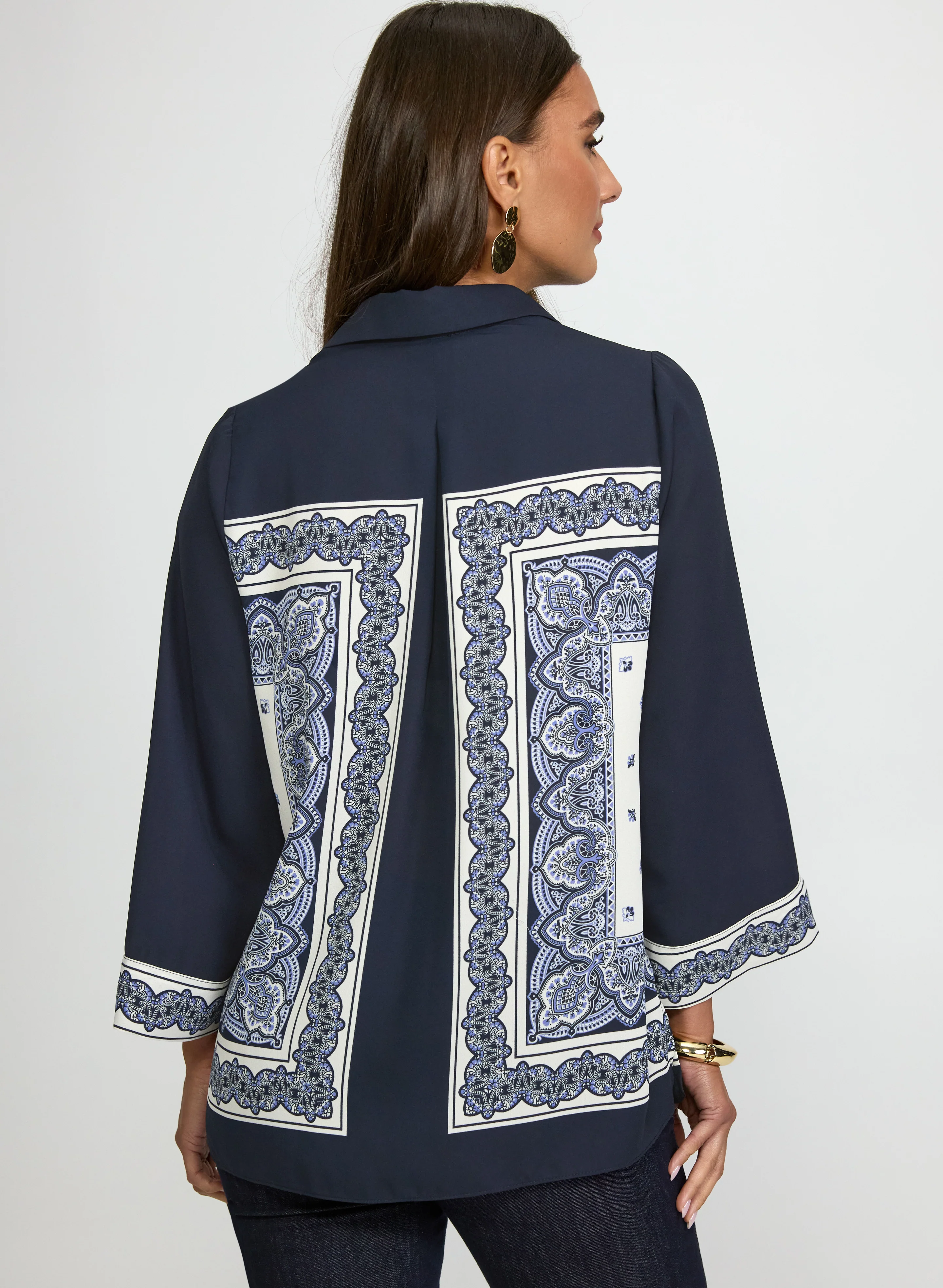 Paisley Button-Down Blouse - Image 2