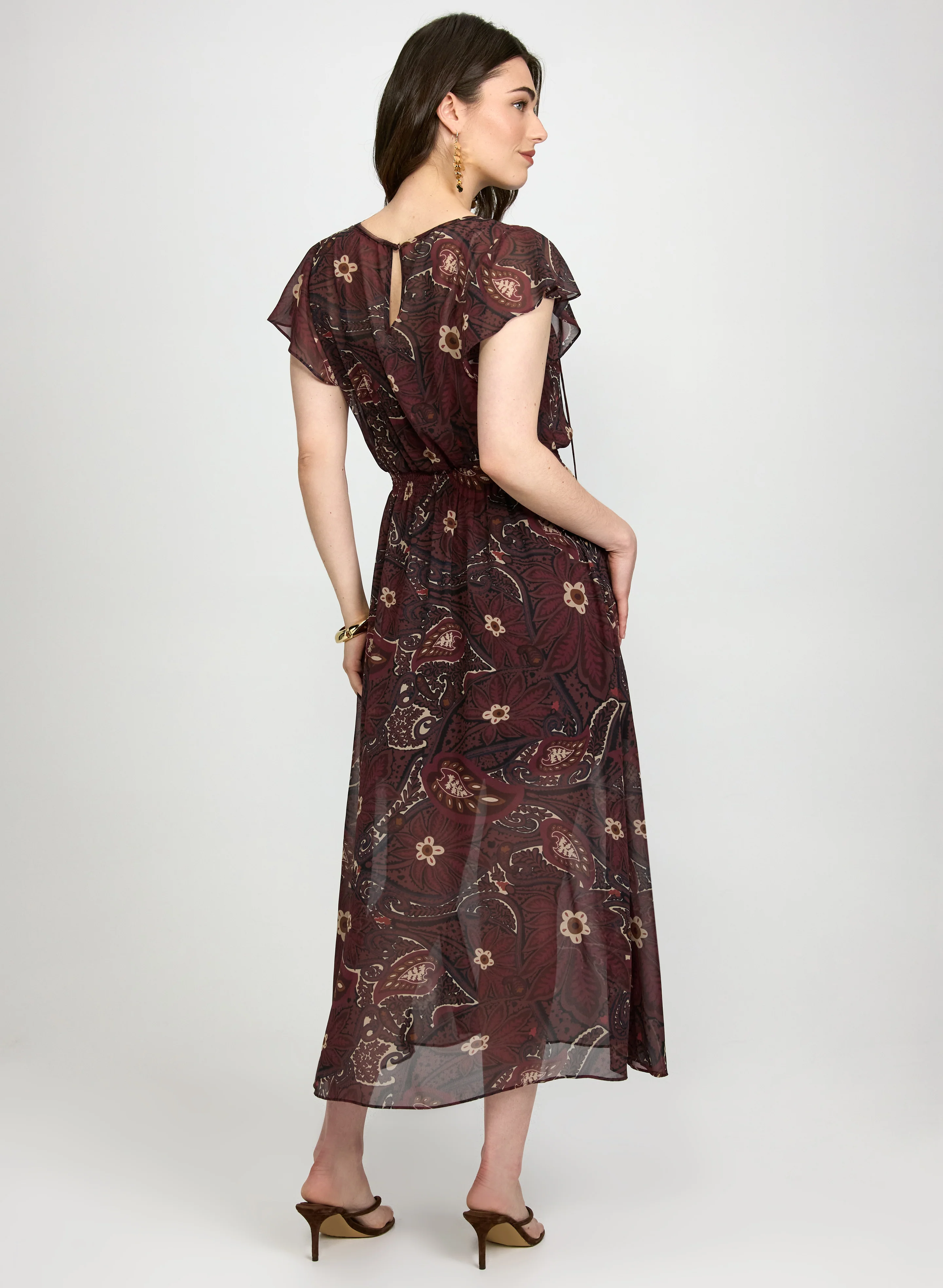 Paisley Chiffon Dress - Image 3