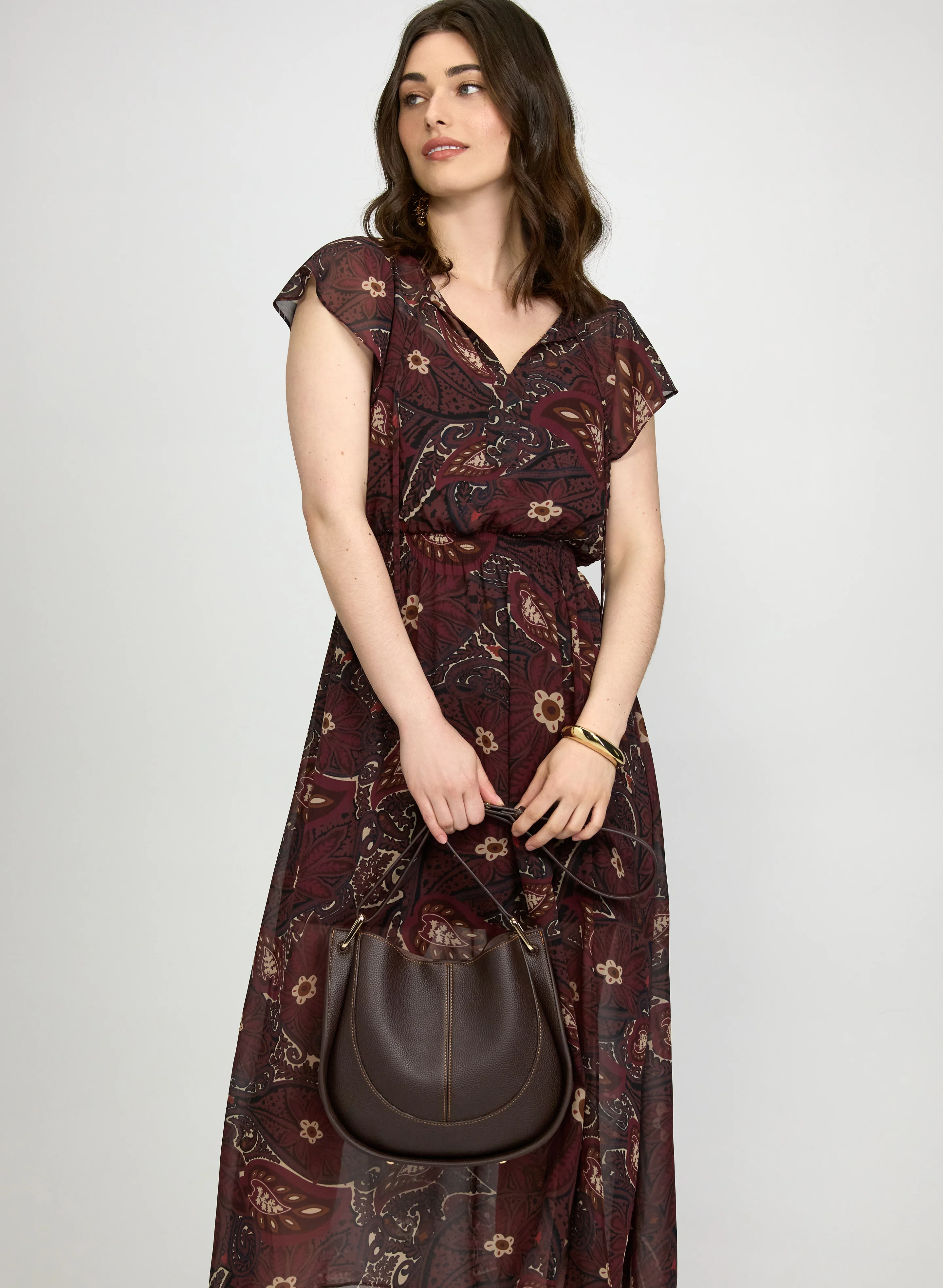Paisley Chiffon Dress - Image 4