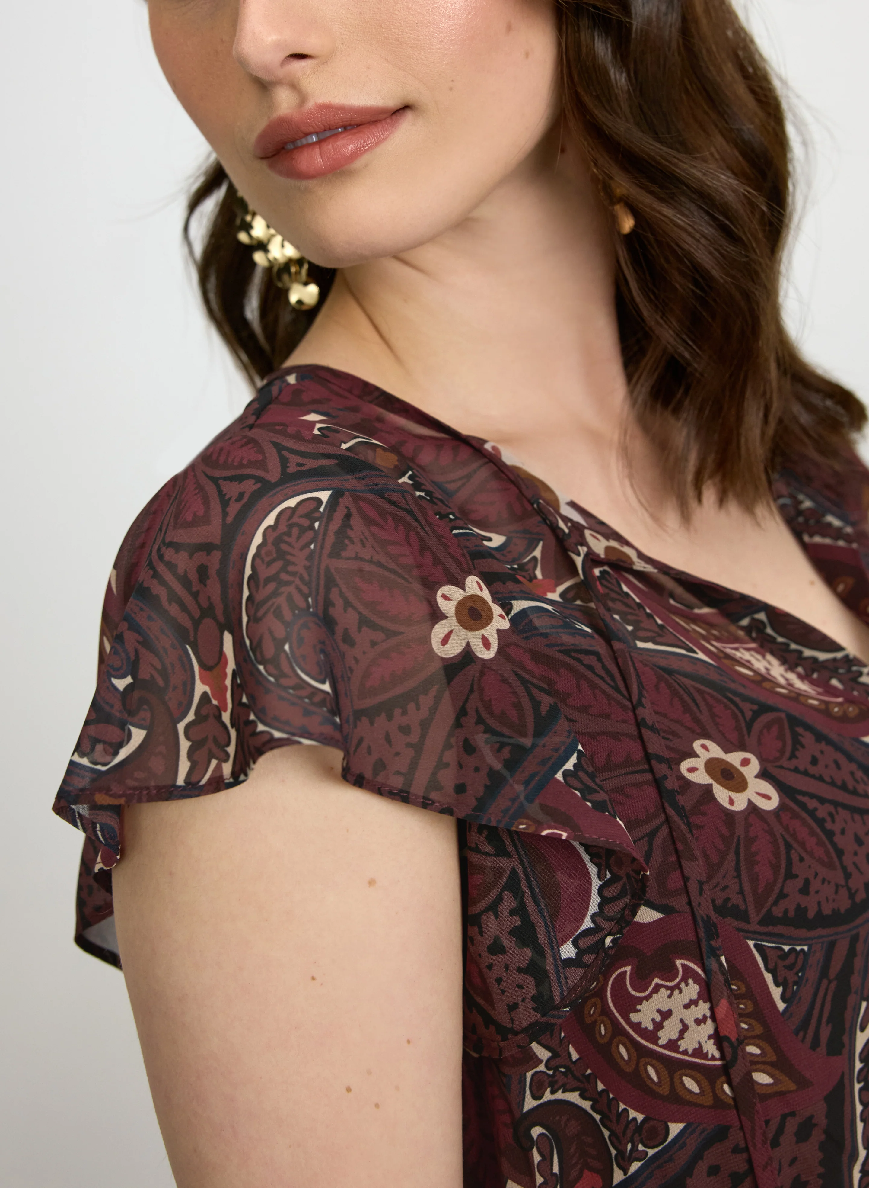 Paisley Chiffon Dress - Image 5
