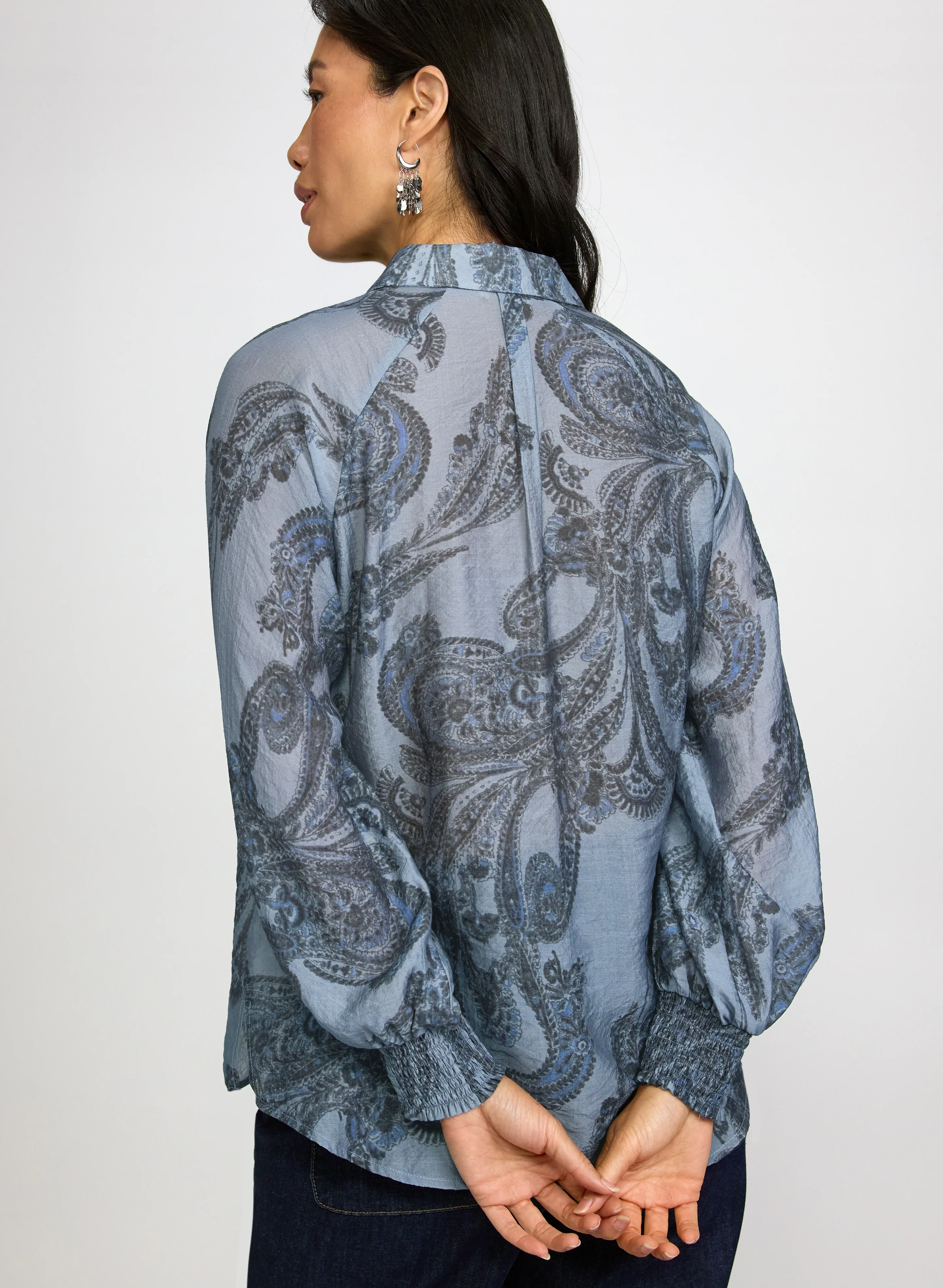 Paisley Long Sleeve Blouse - Image 3