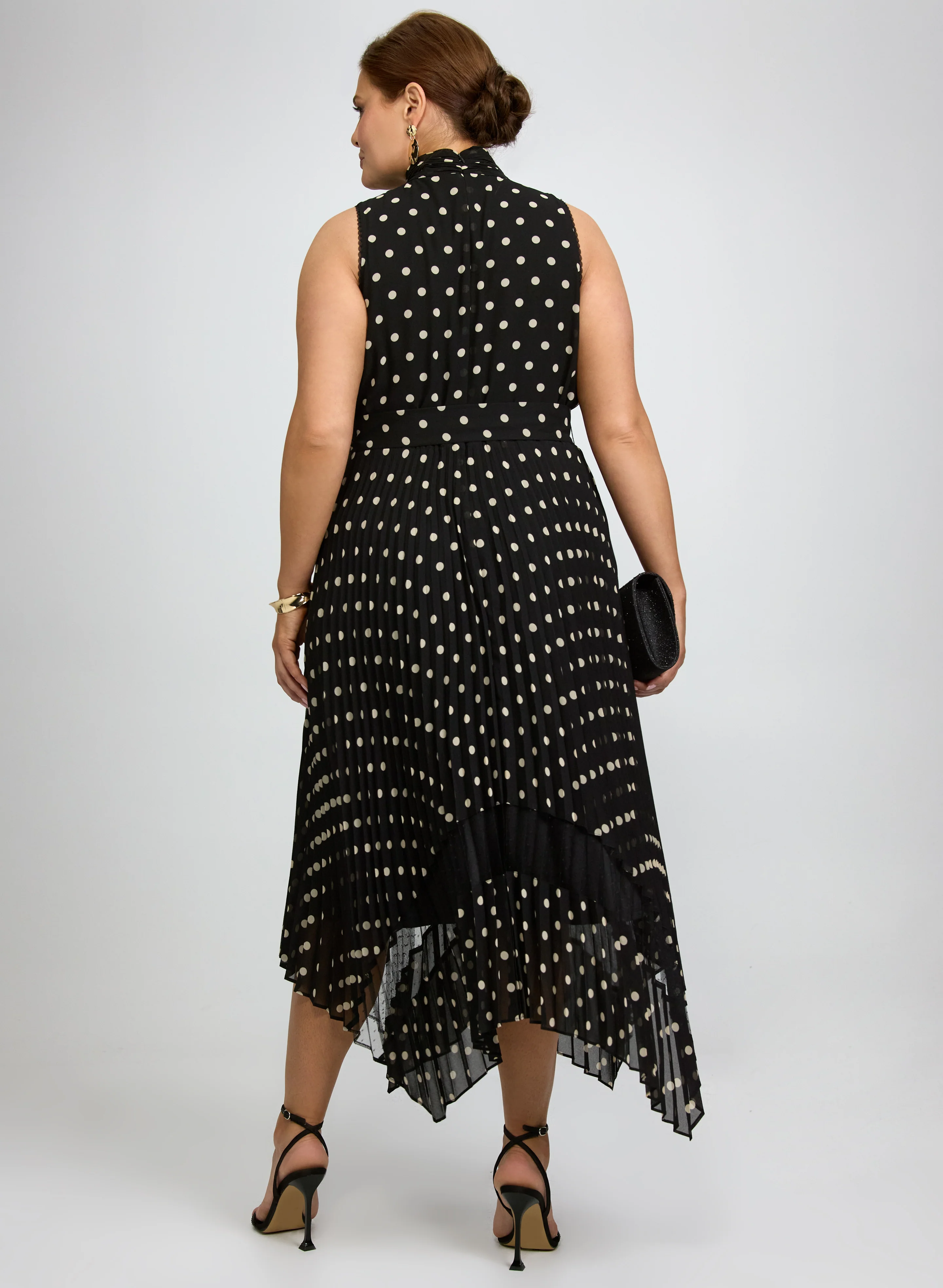 Polka Dot Chiffon Dress - Image 3