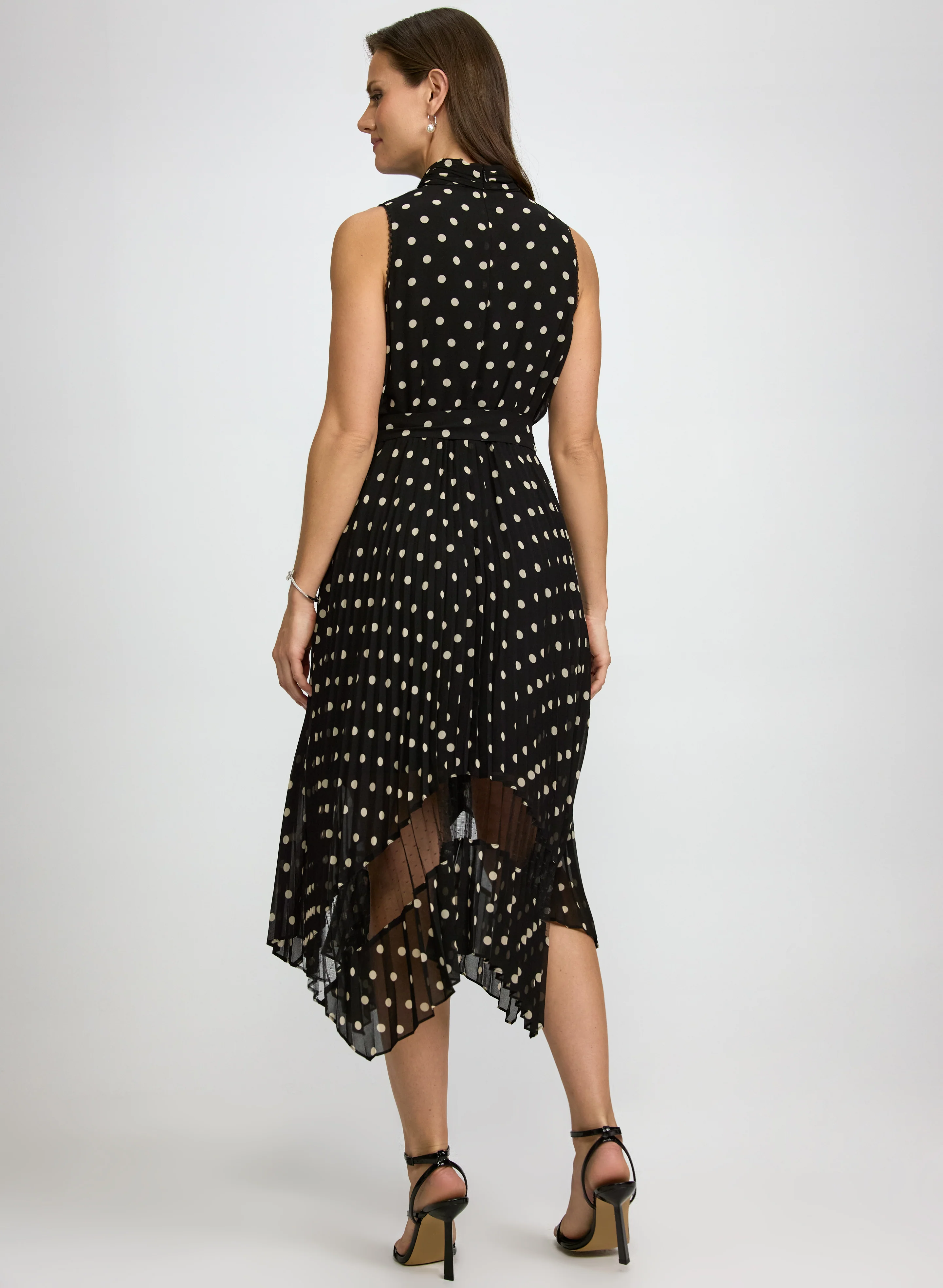 Polka Dot Chiffon Dress - Image 4