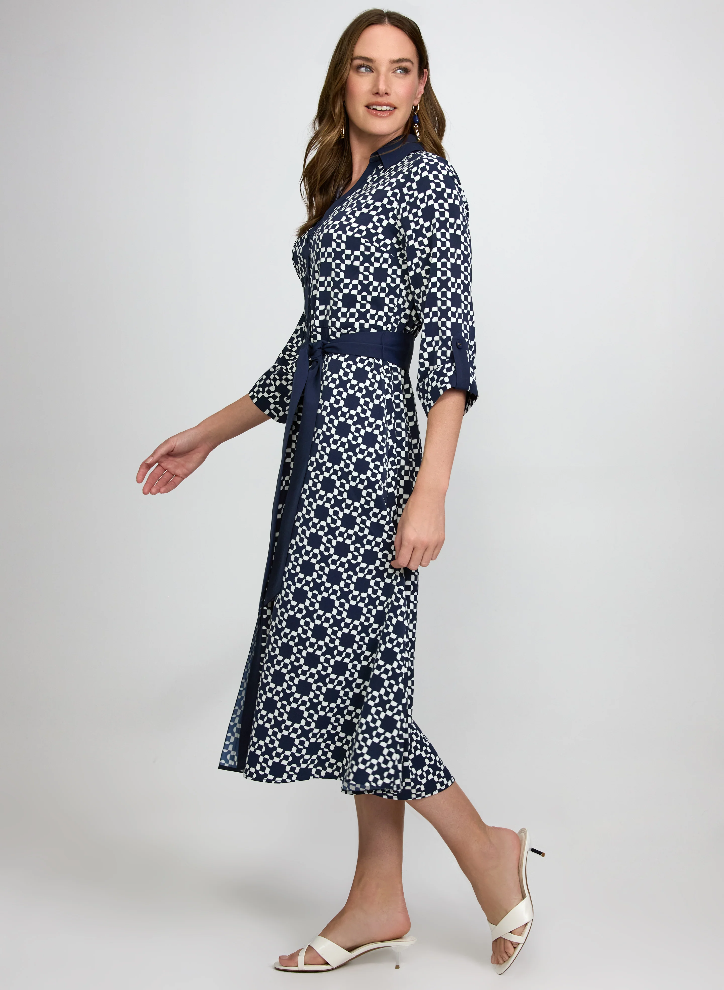 Printed Button-Down Dress - Image 2