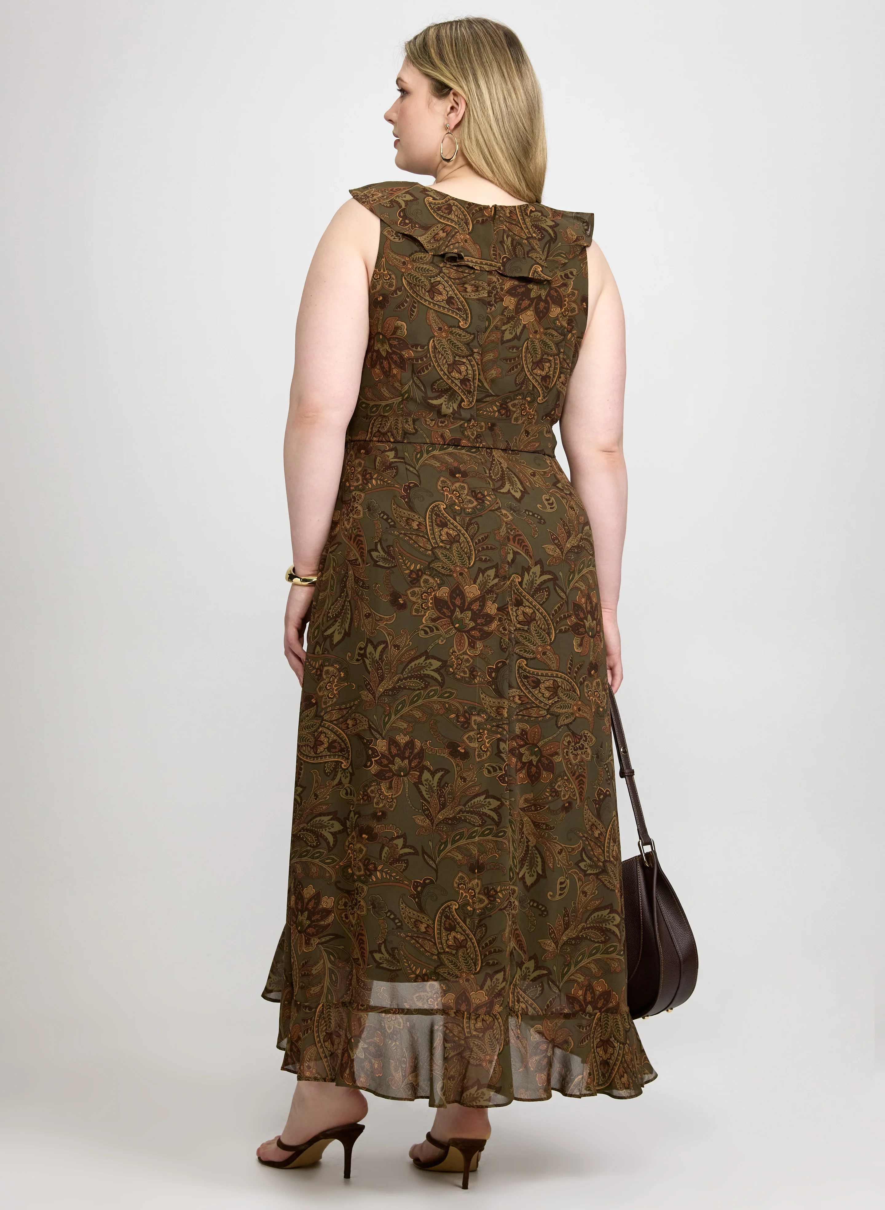 Printed Chiffon Dress - Image 3