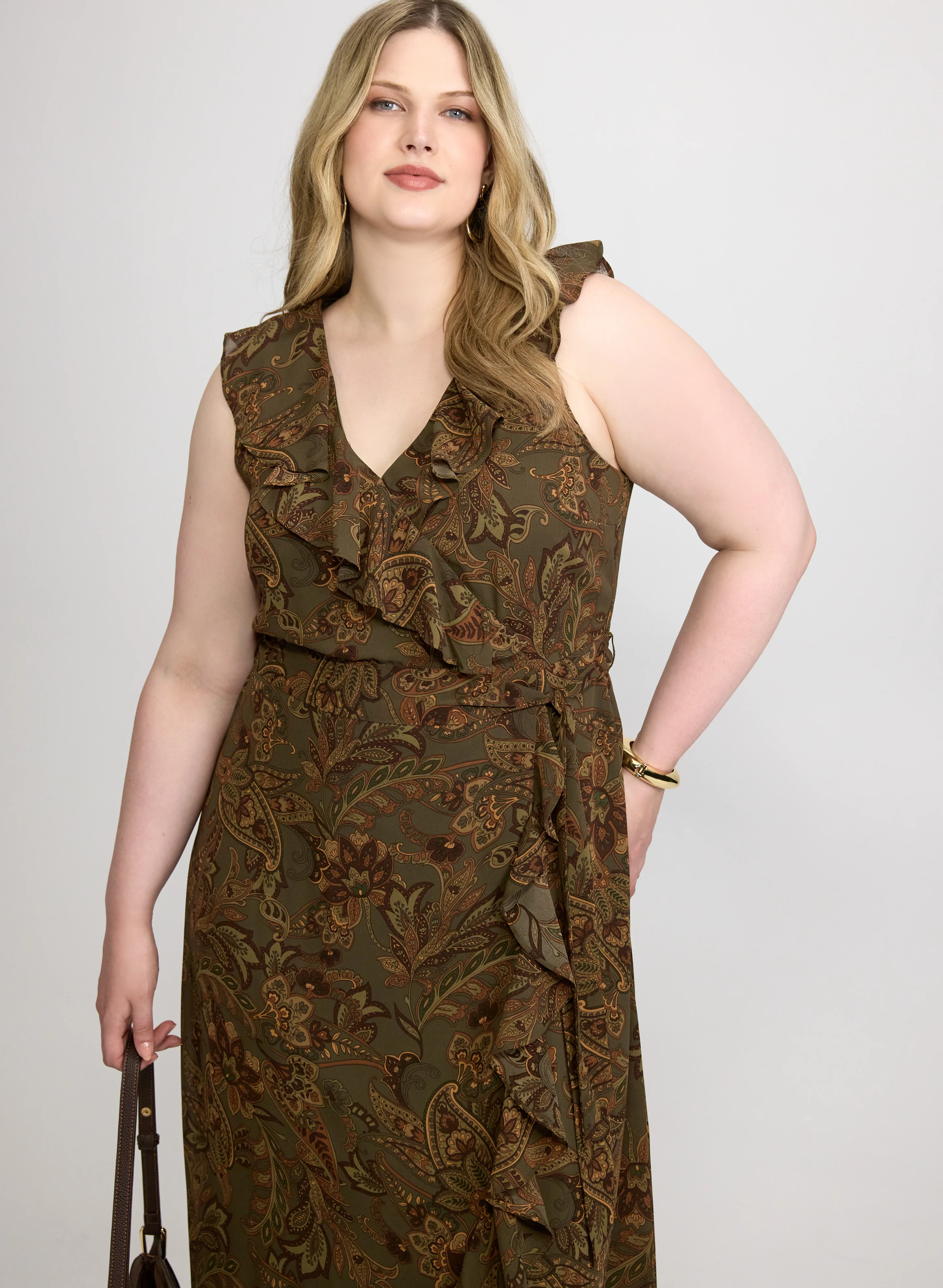 Printed Chiffon Dress - Image 5