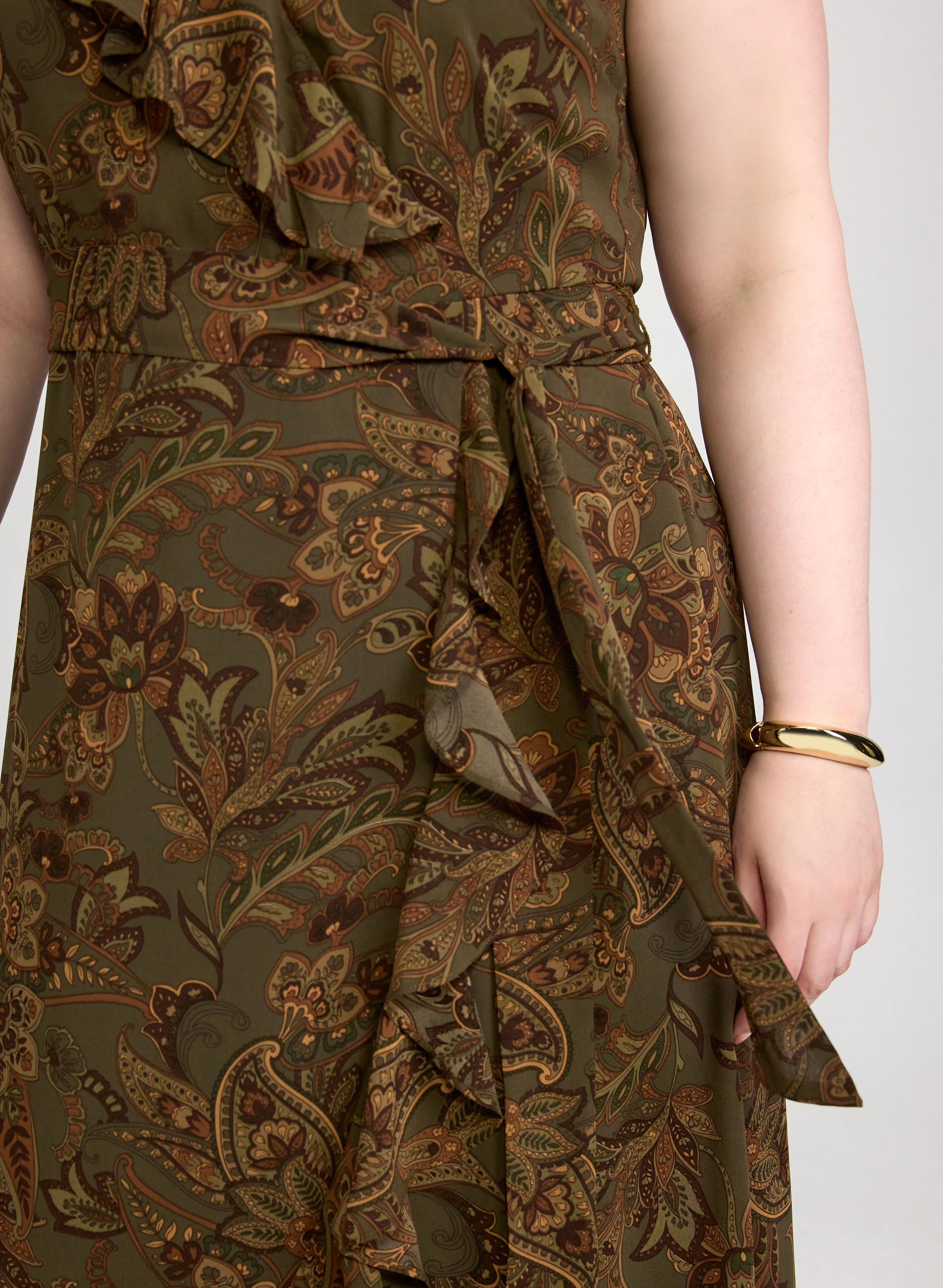 Printed Chiffon Dress - Image 6