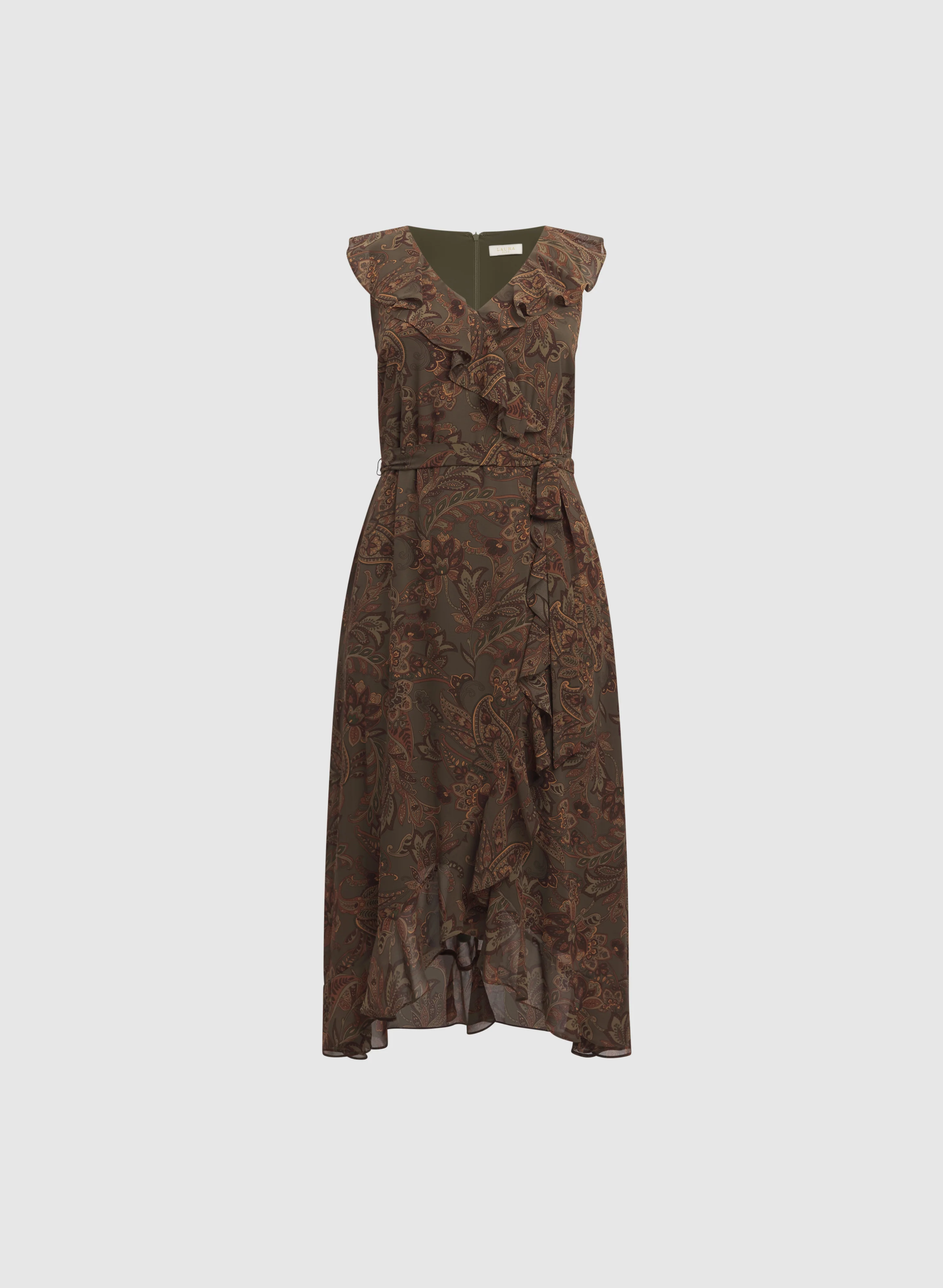 Printed Chiffon Dress - Image 7