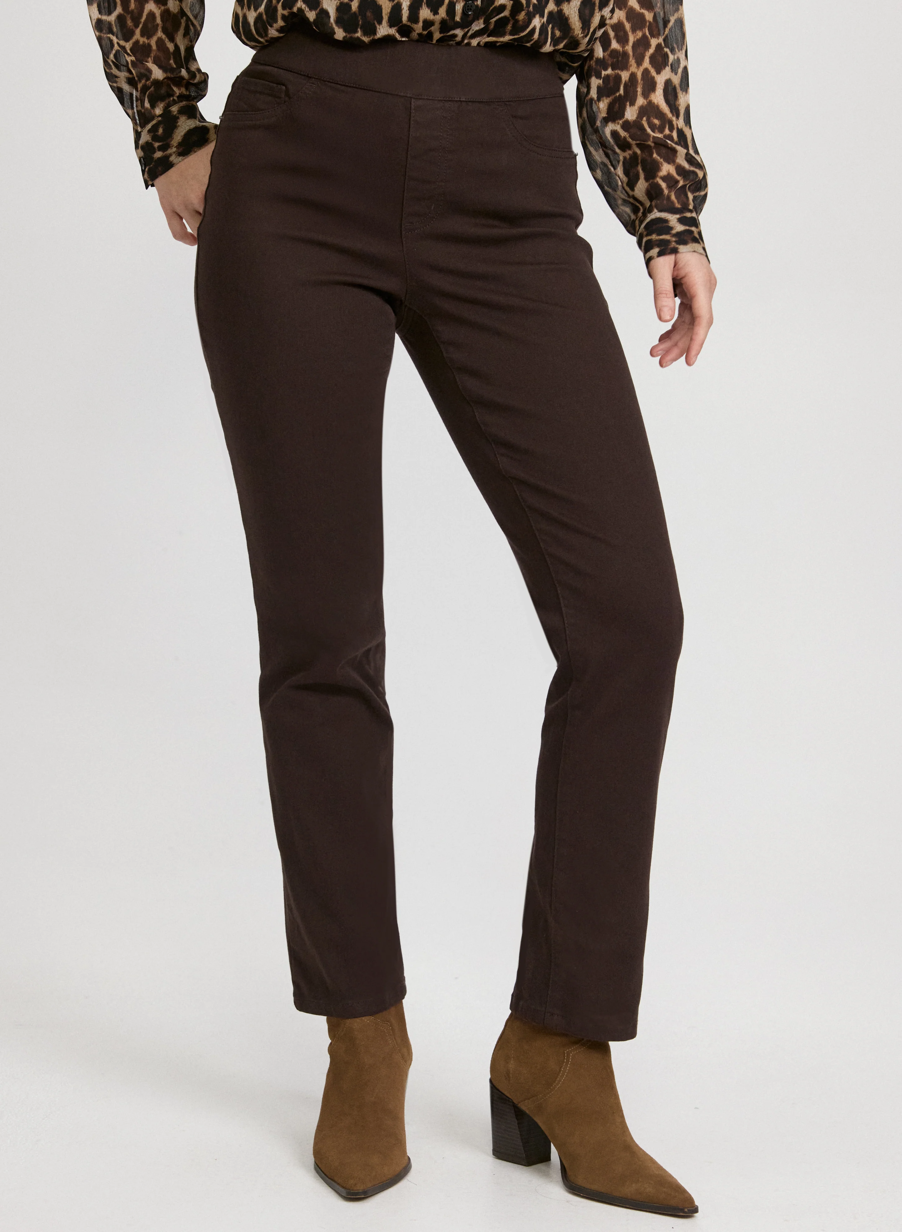 Pull-On Denim Pants