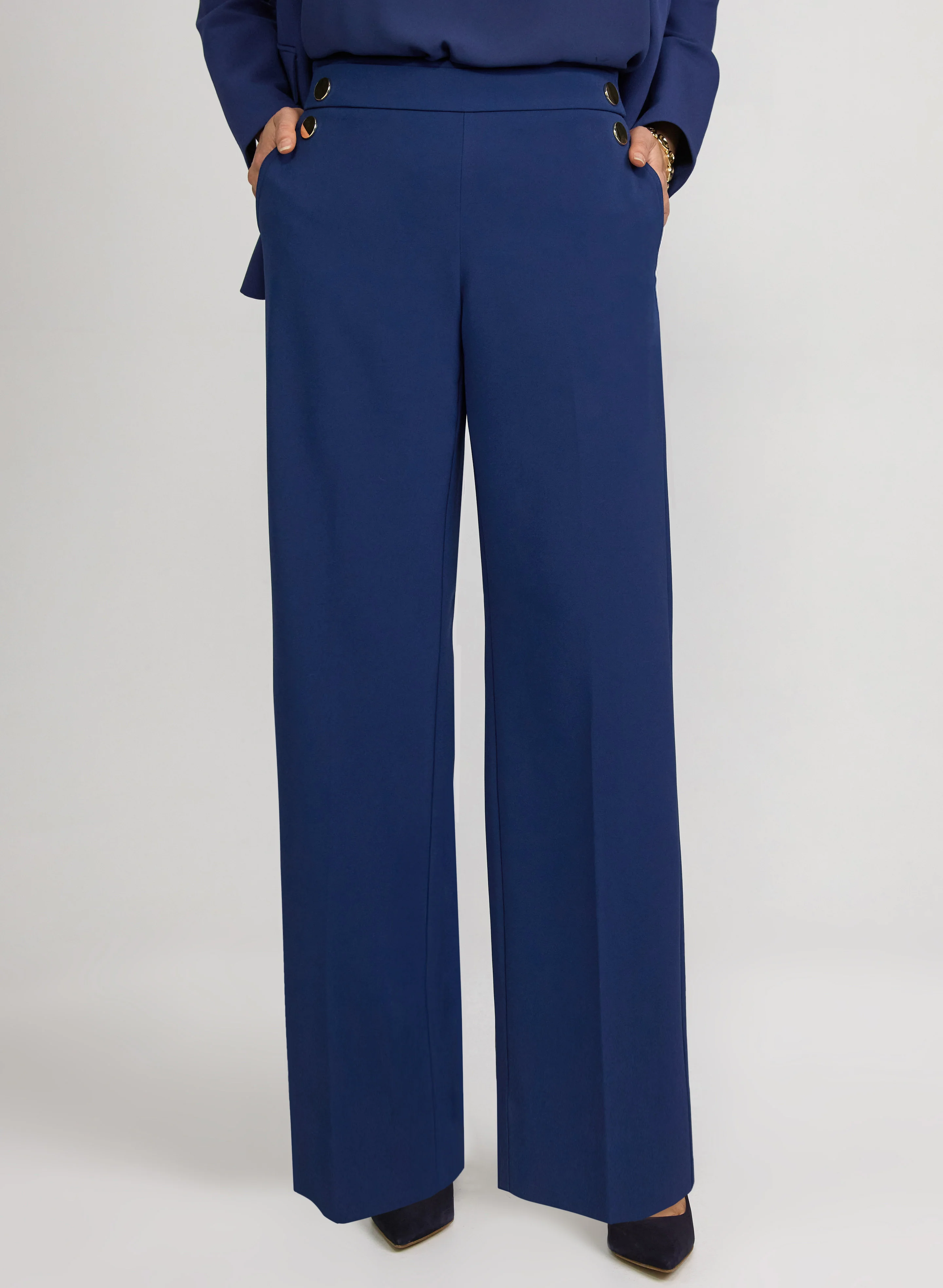Pull-On Wide Leg Pants