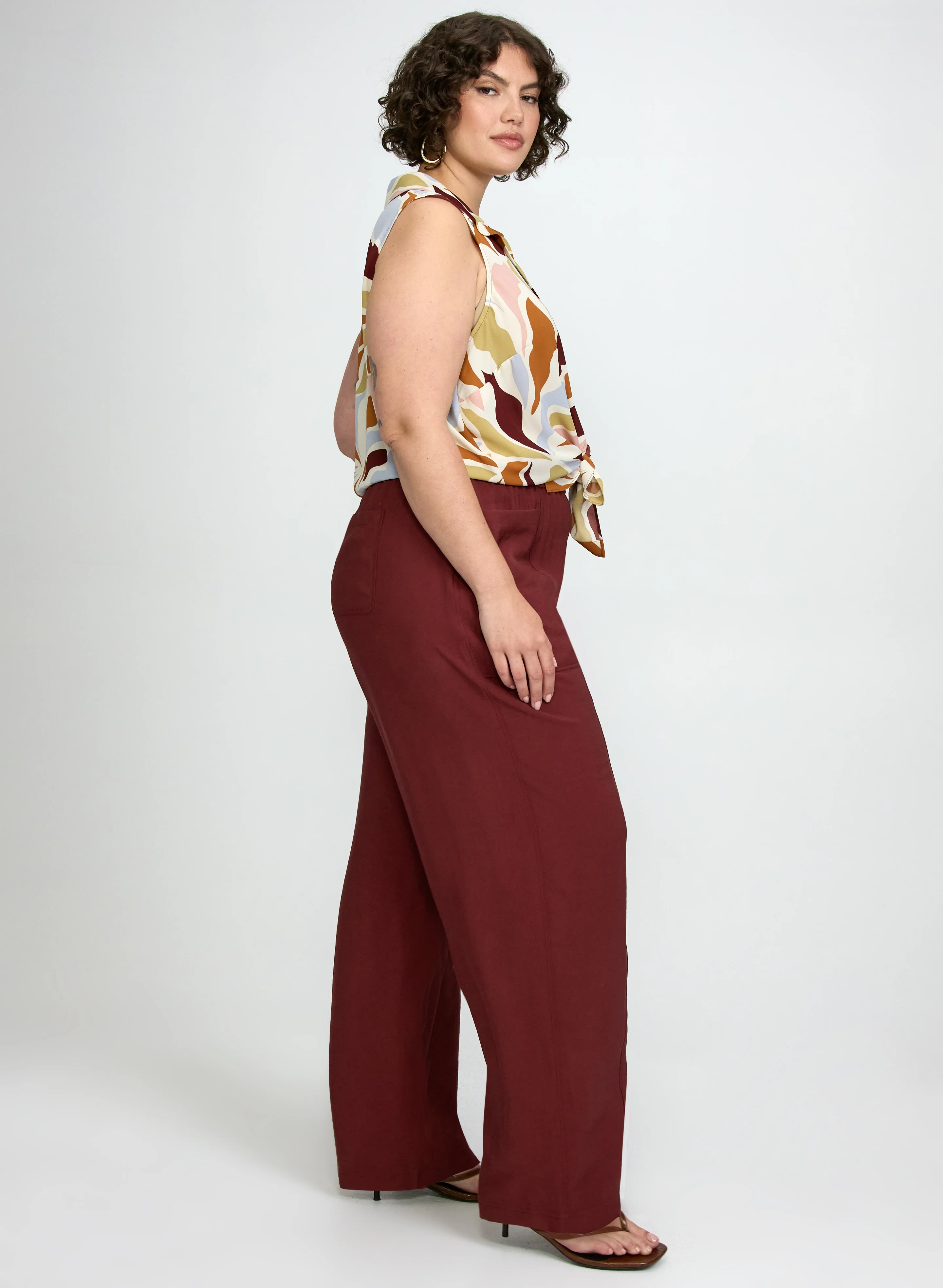 Pull-On Wide-Leg Pants - Image 4