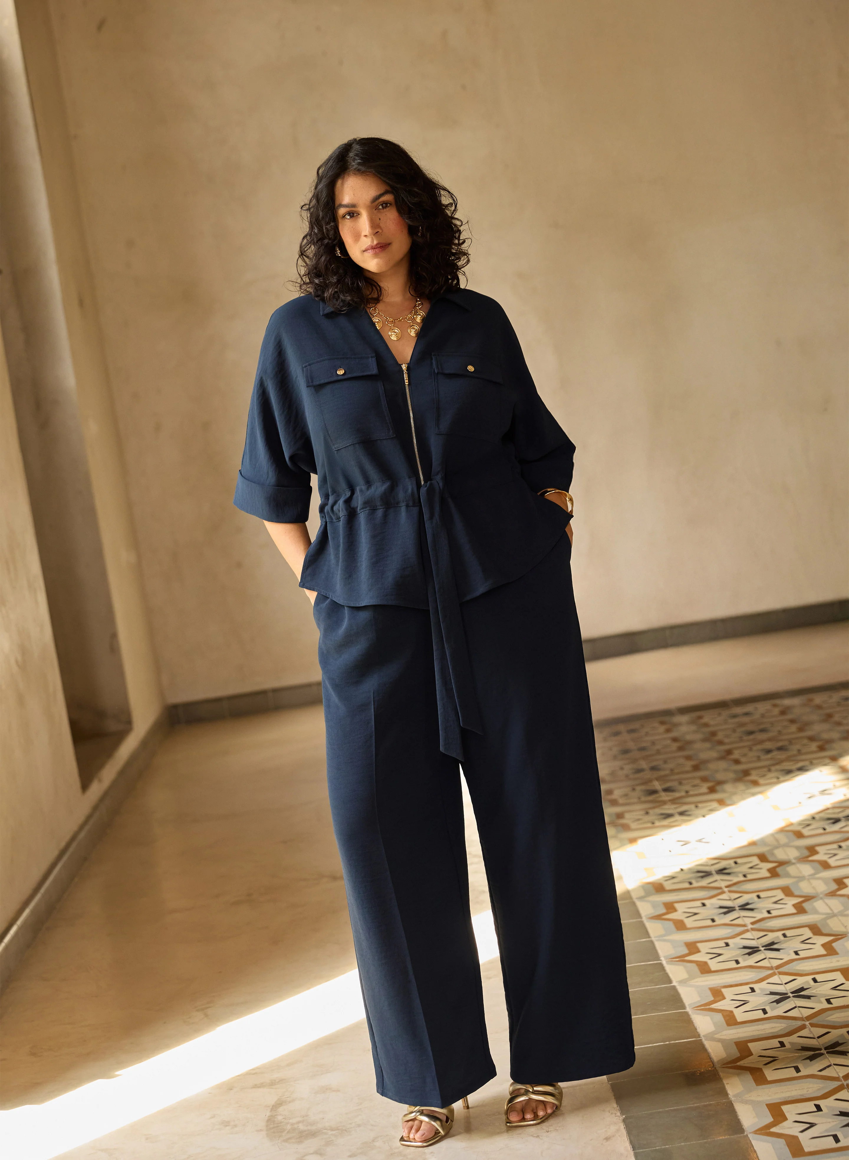 Pull-On Wide-Leg Pants - Image 3