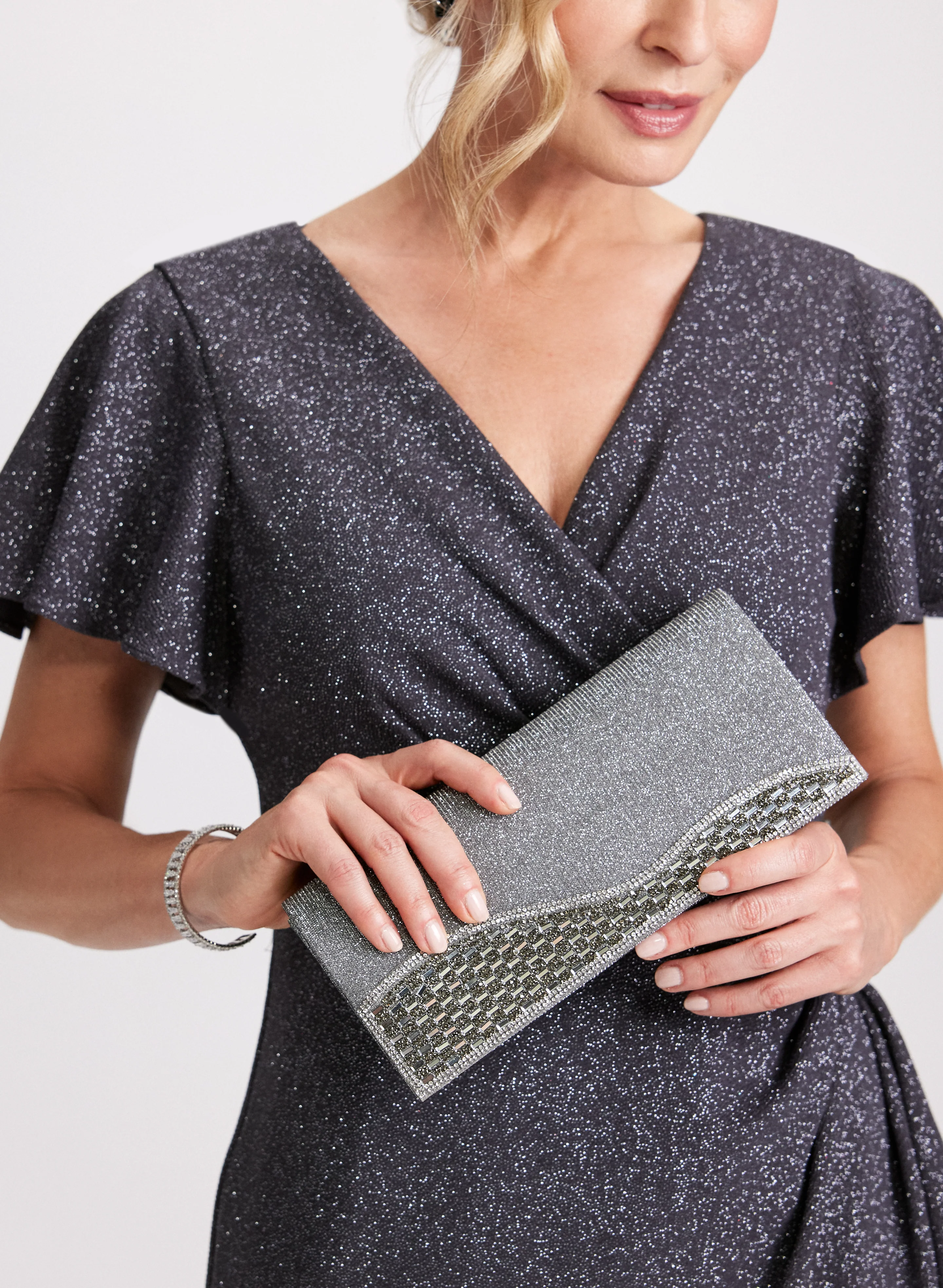 Rectangular Glitter Clutch - Image 3