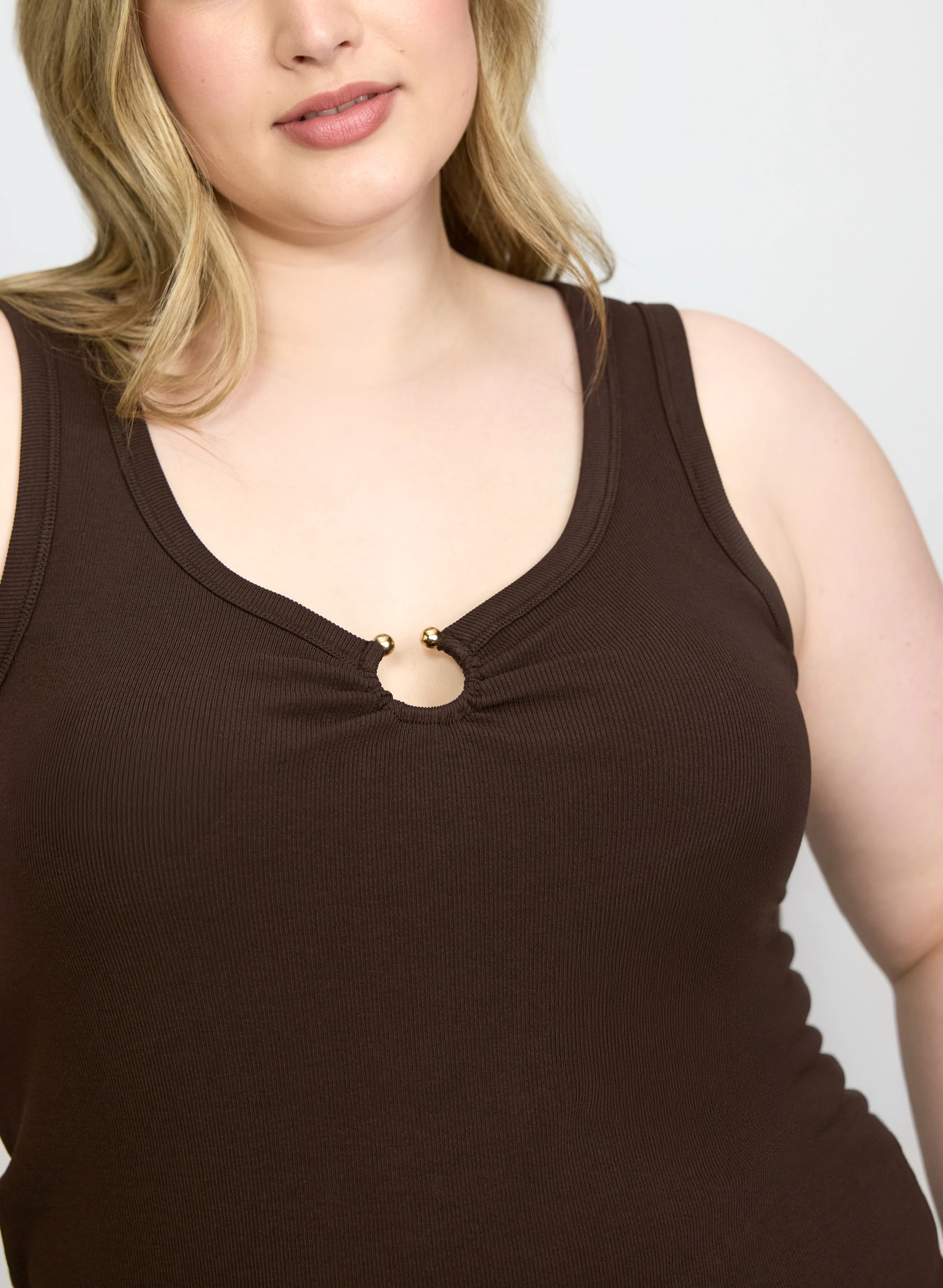 Rib Knit Cotton Cami - Image 2