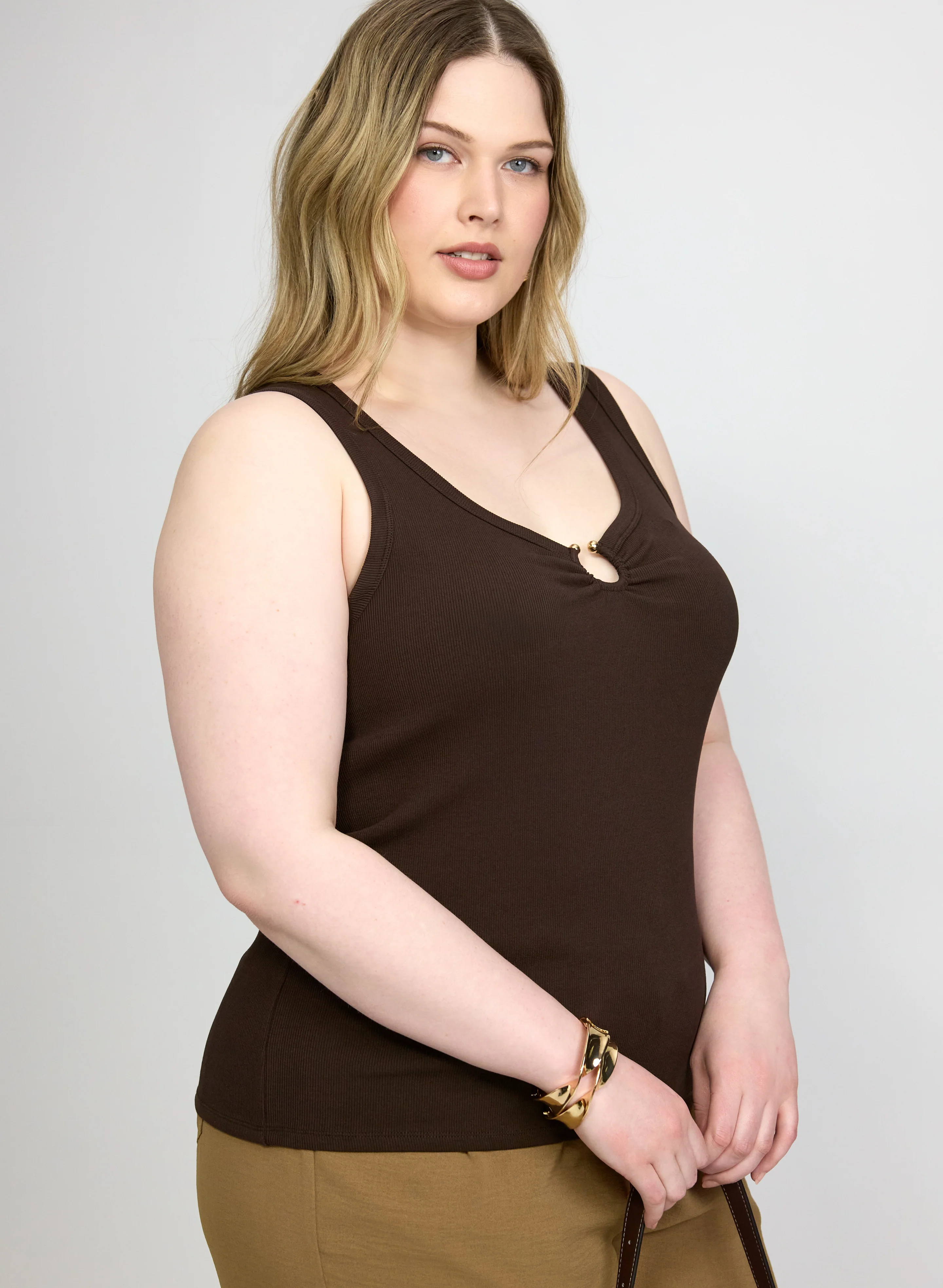 Rib Knit Cotton Cami - Image 4