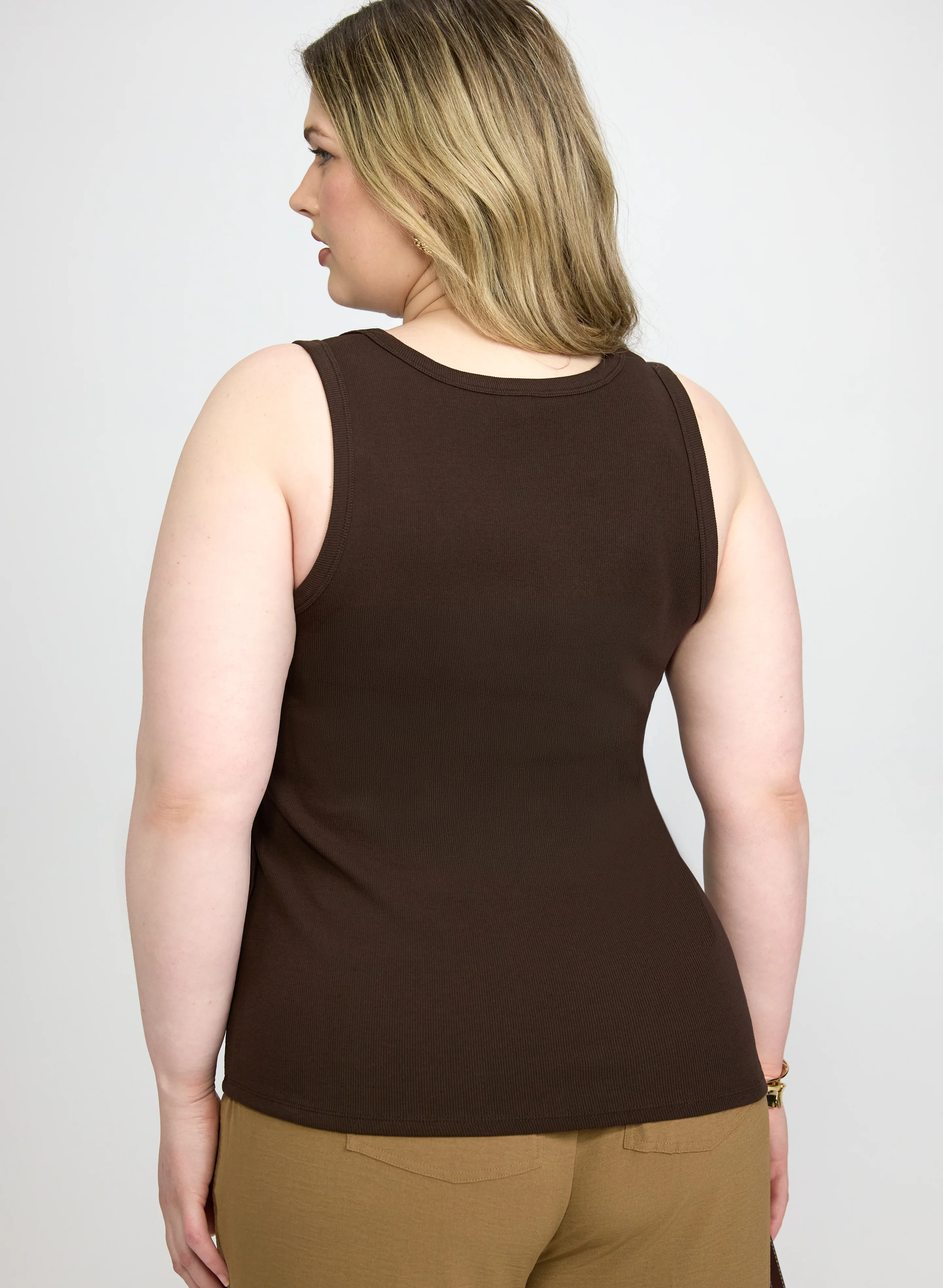 Rib Knit Cotton Cami - Image 5
