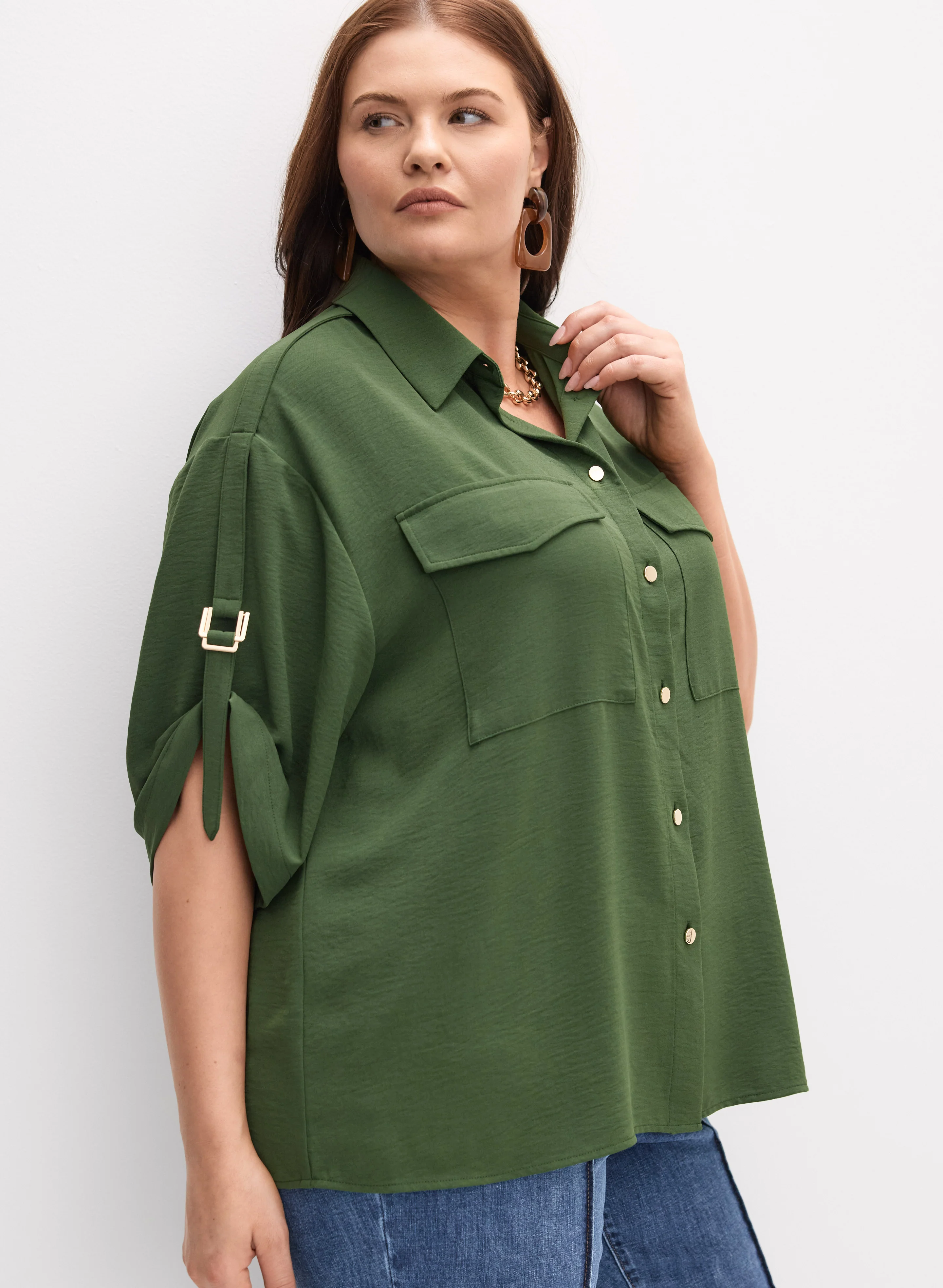 Rolled Sleeve Blouse - Image 5