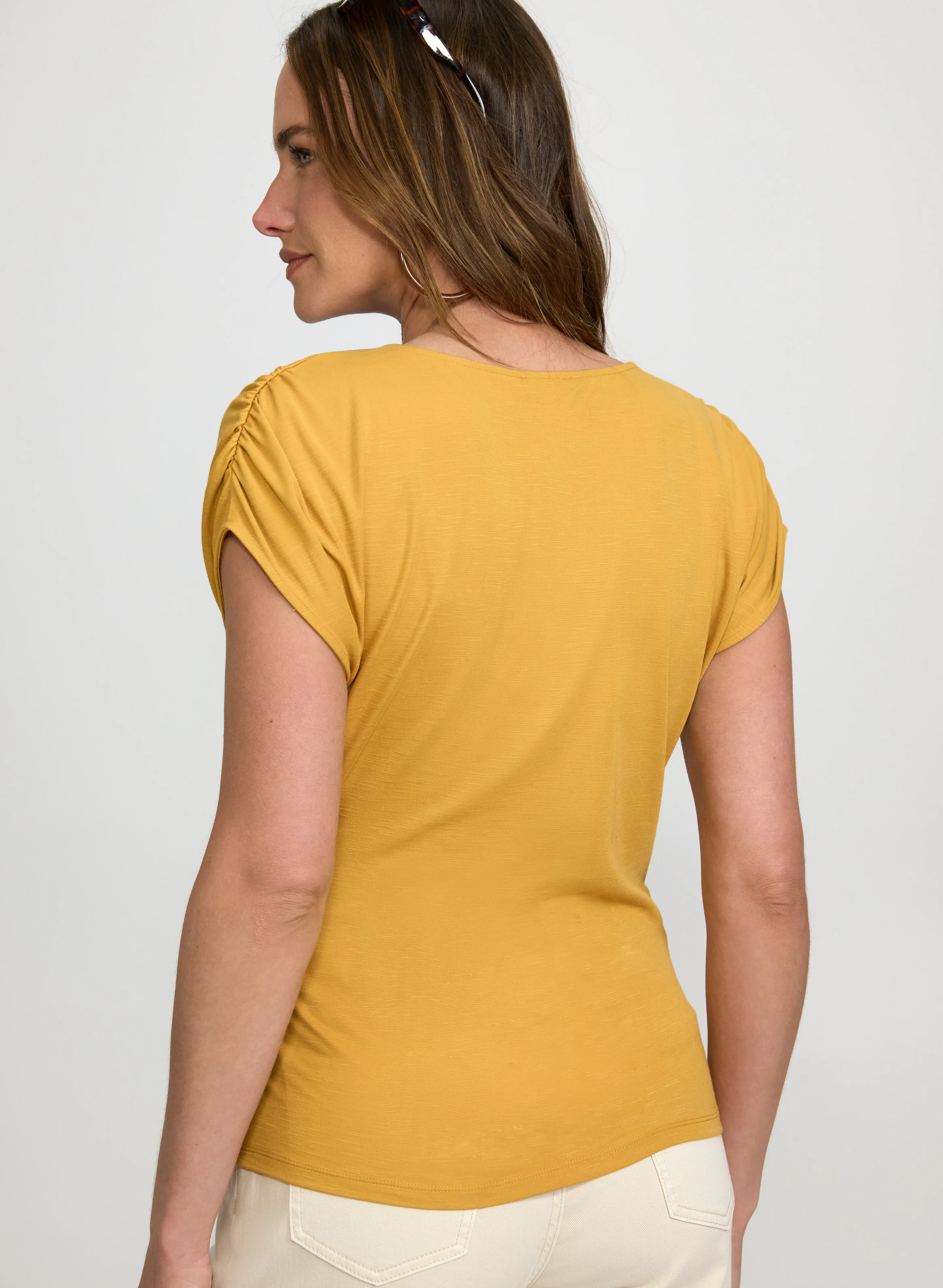 Ruched Detail T-Shirt - Image 5
