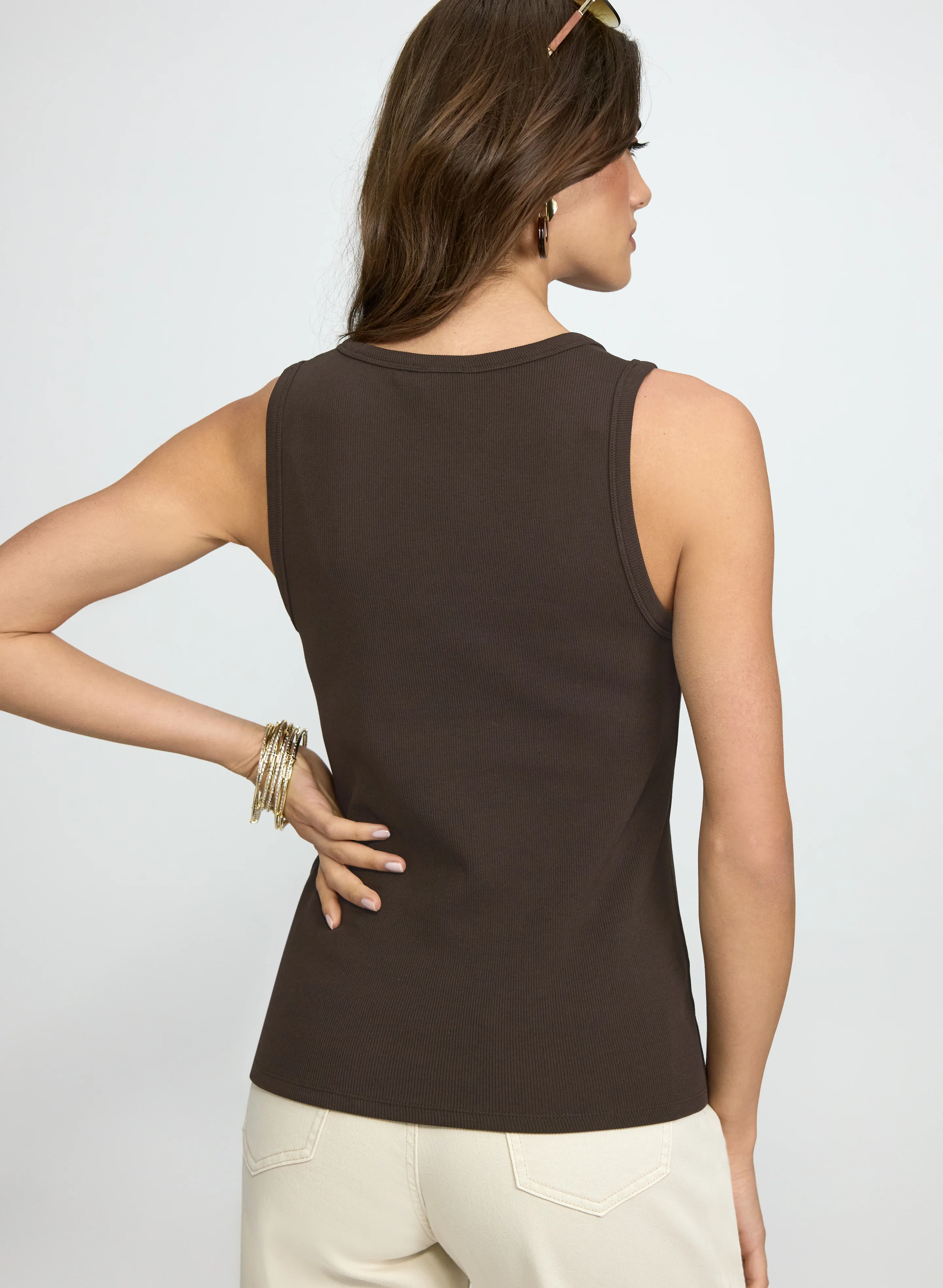 Rib Knit Cotton Cami - Image 5