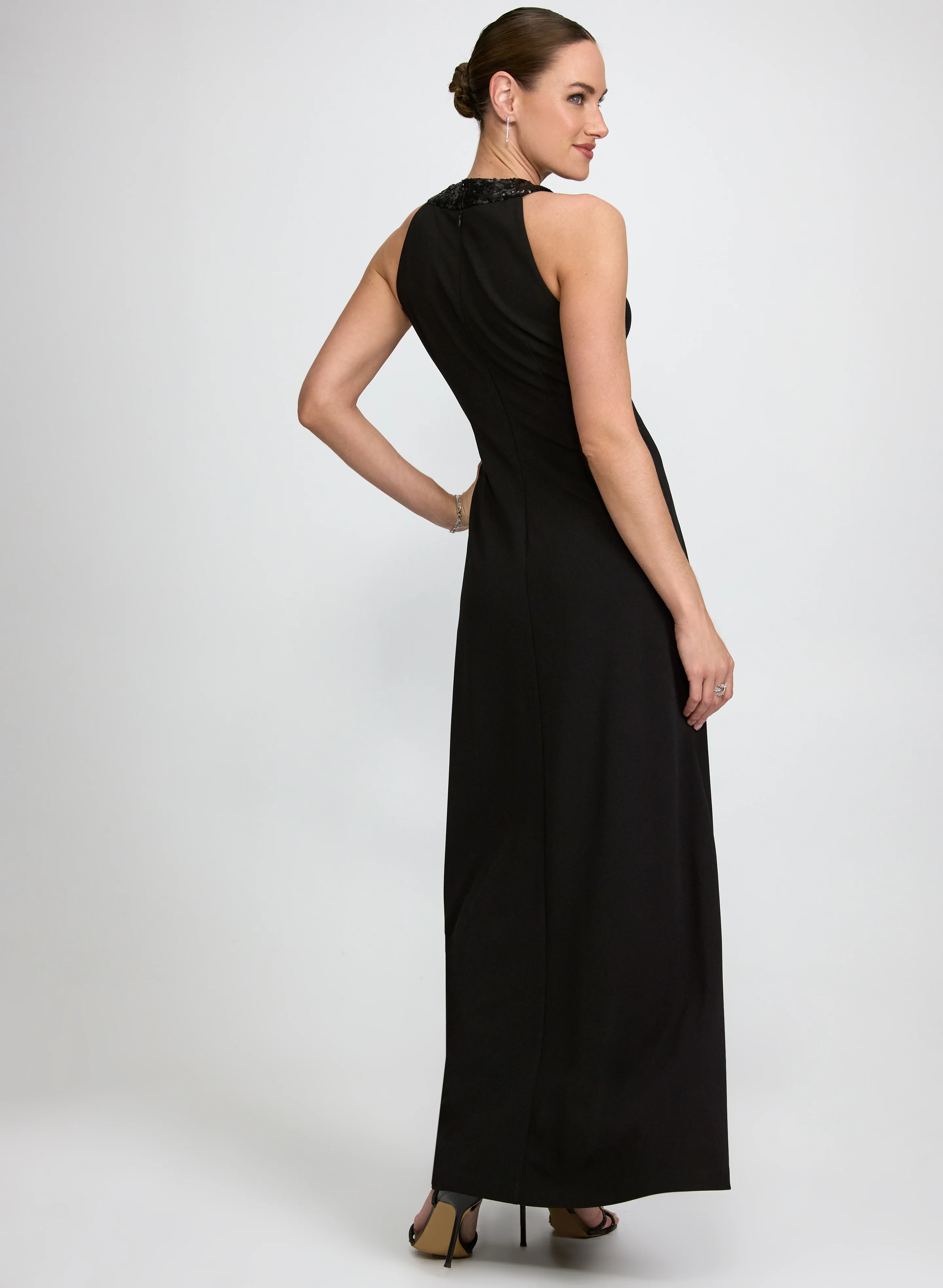 Sequined Waterfall Ruffle Dress - Image 3