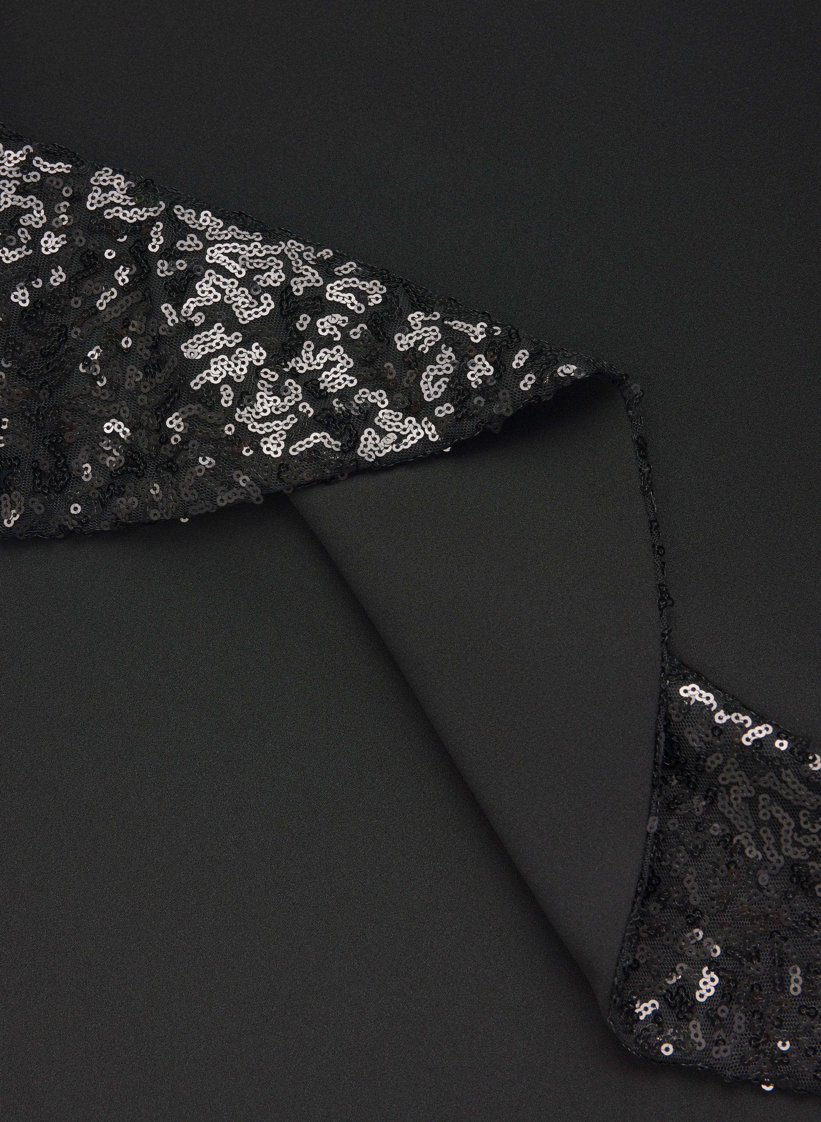 Sequined Waterfall Ruffle Dress - Image 7
