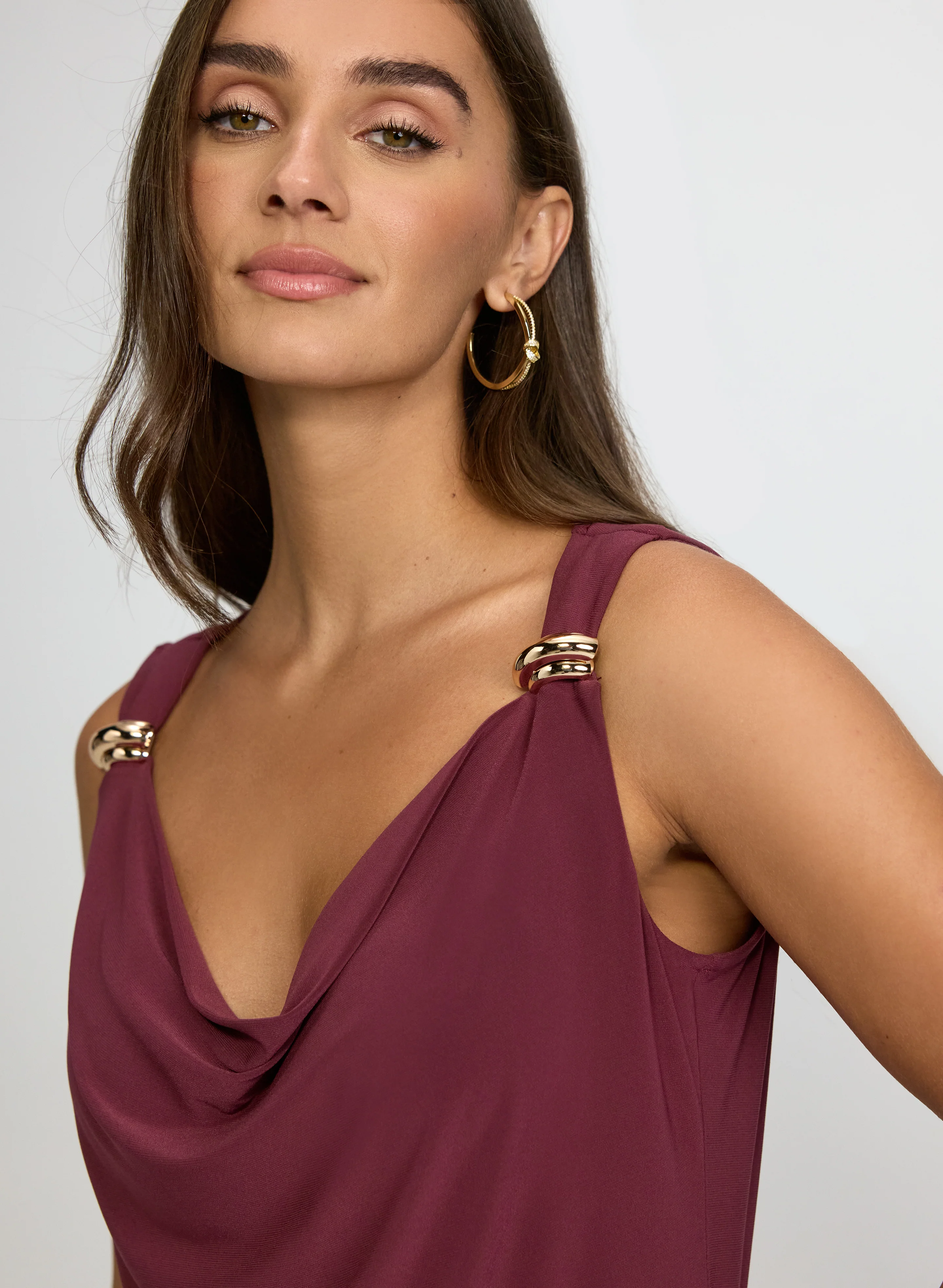 Sleeveless Cowl Neck Top - Image 2