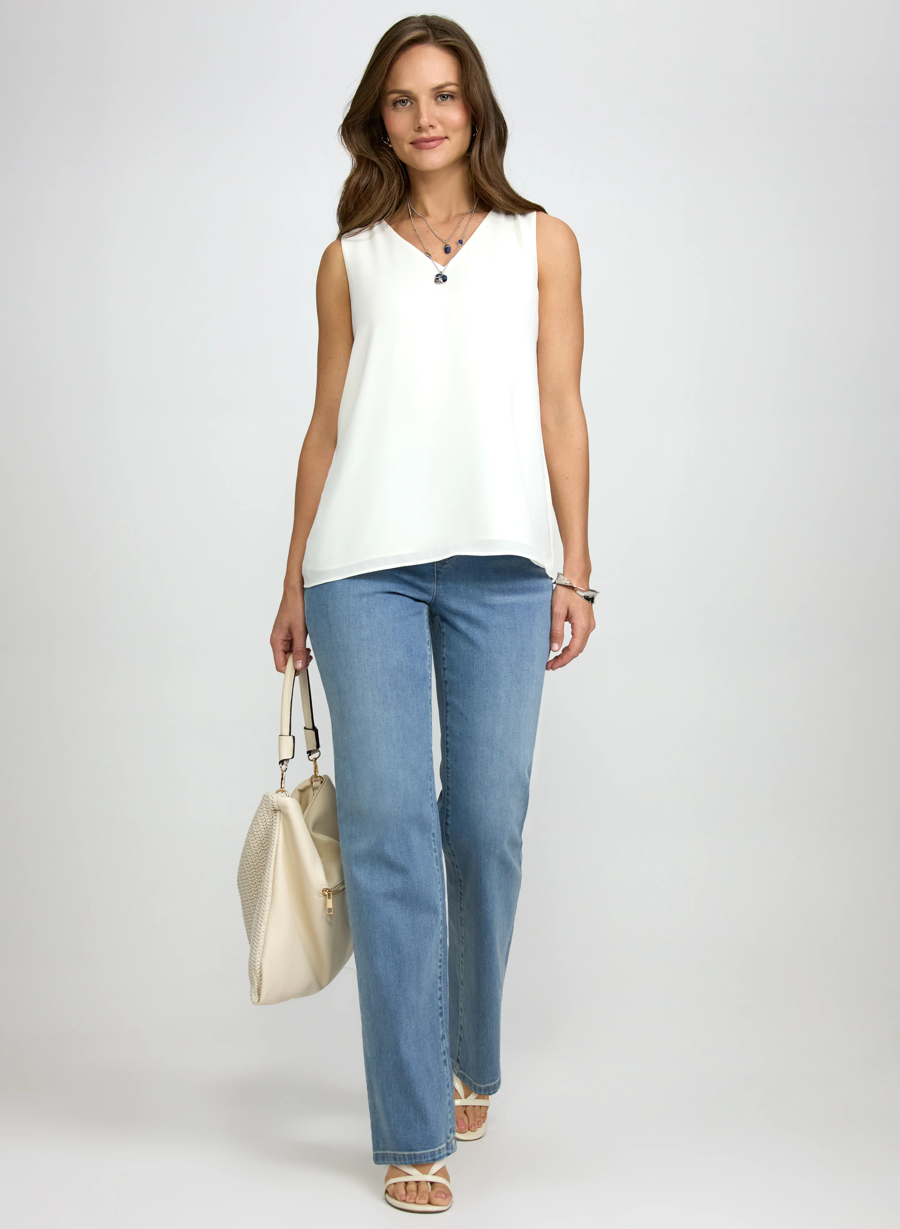 Sleeveless Crepe Blouse - Image 3