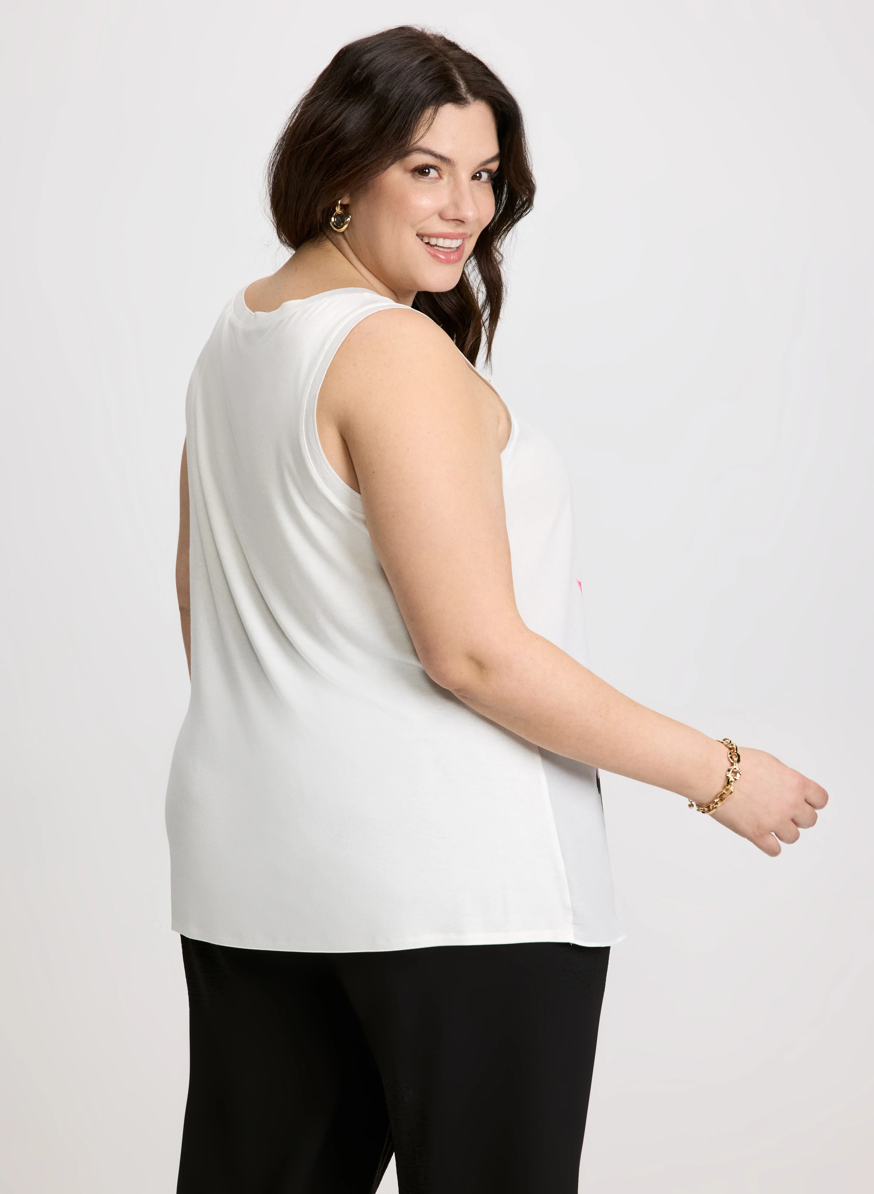 Floral Placement Print Top - Image 4