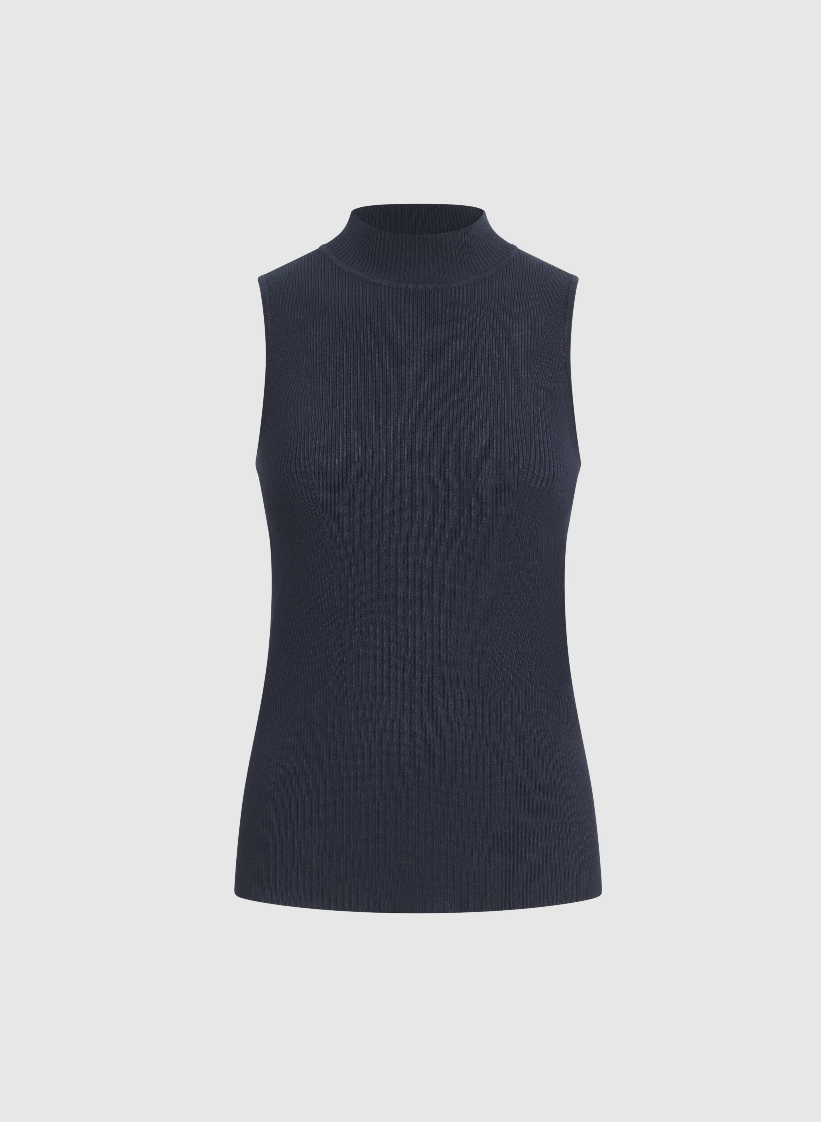 Sleeveless Mock Neck Knit - Image 5