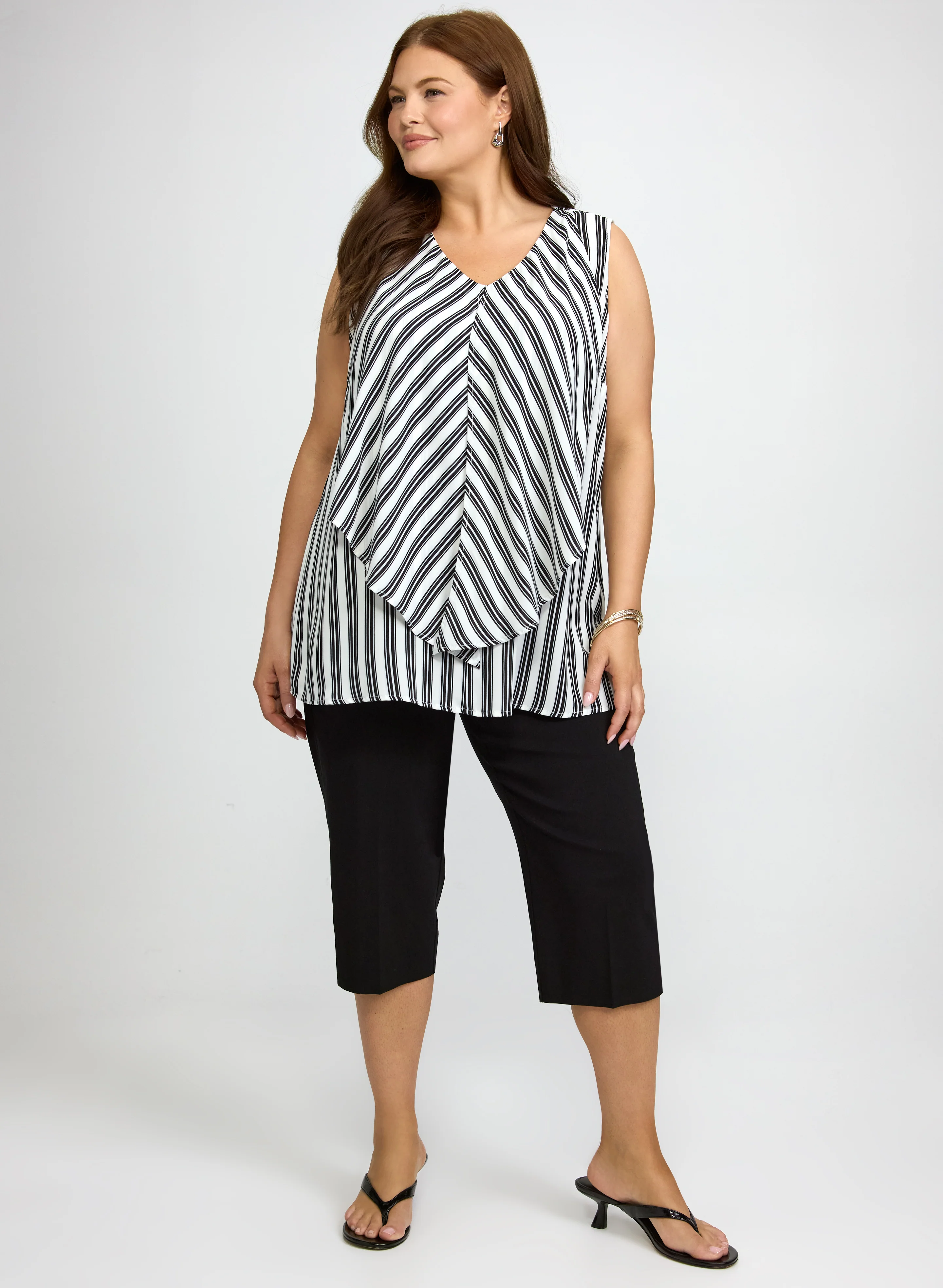 Sleeveless Stripe Blouse - Image 3