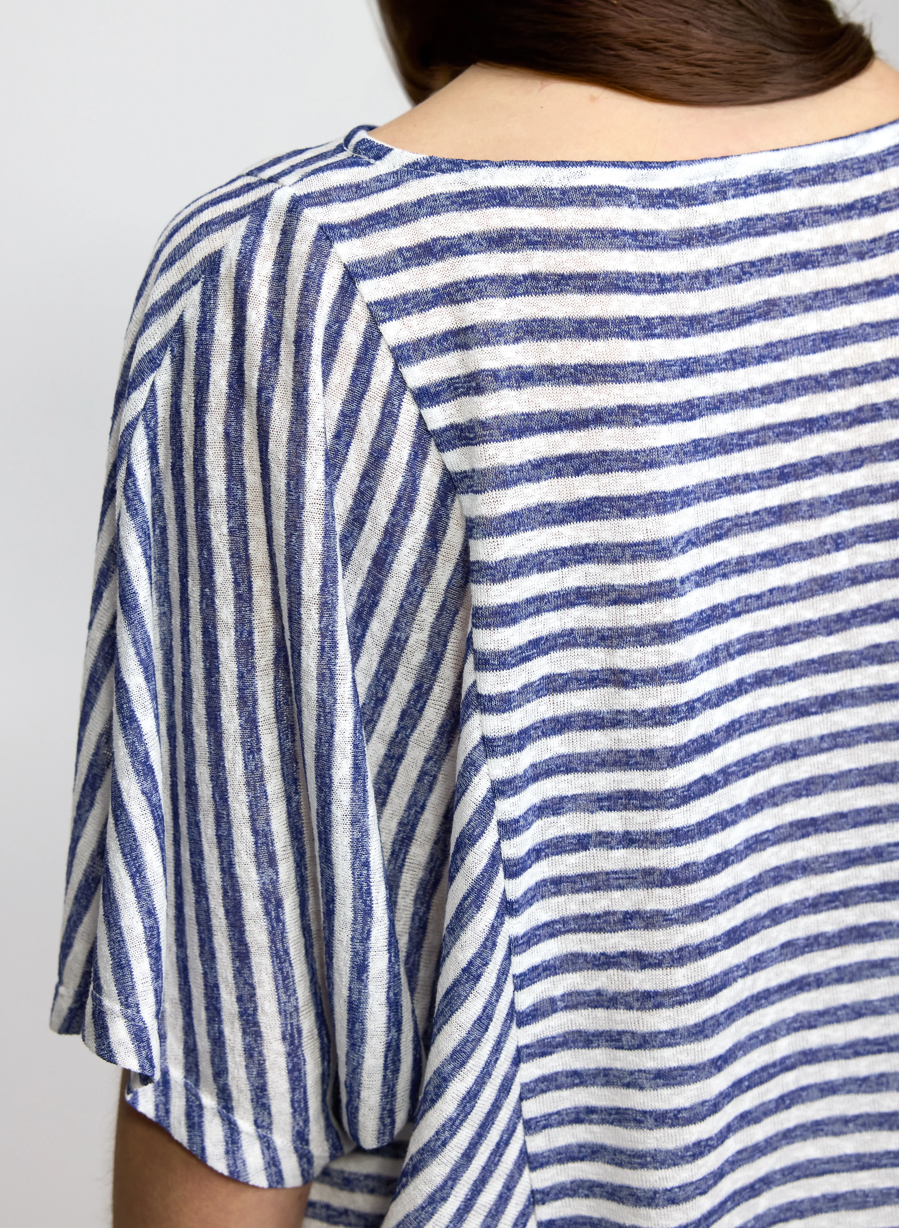 Stripe Boat Neck Top - Image 4